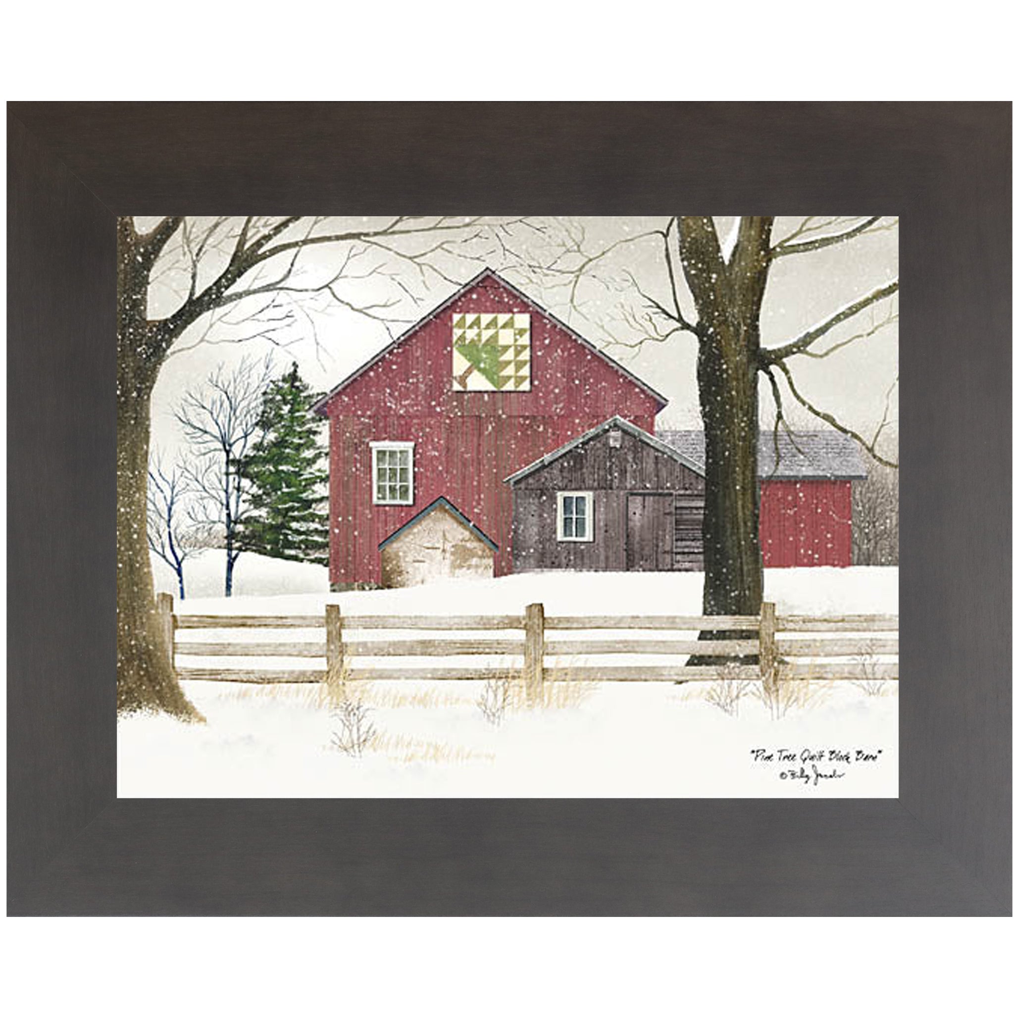 Pine Tree Quilt Block Barn by Billy Jacobs – BJ451