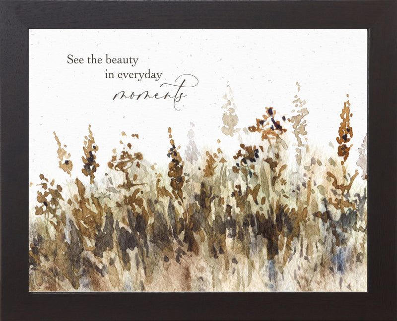 See the Beauty  Espresso Brown Frame 28x22" Glittered Only