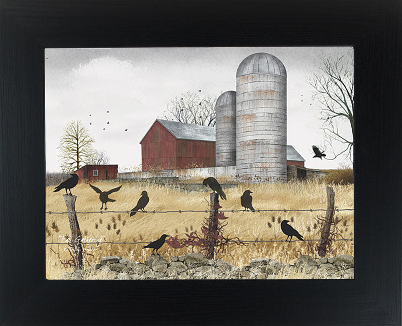 Fall Gathering by Billy Jacobs 14x11"  1" Black Frame BJ186