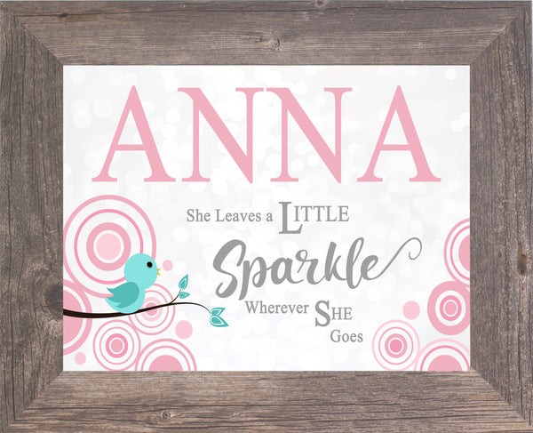 She Leaves a Little Sparkle Personalized PER152 - Summer Snow Art