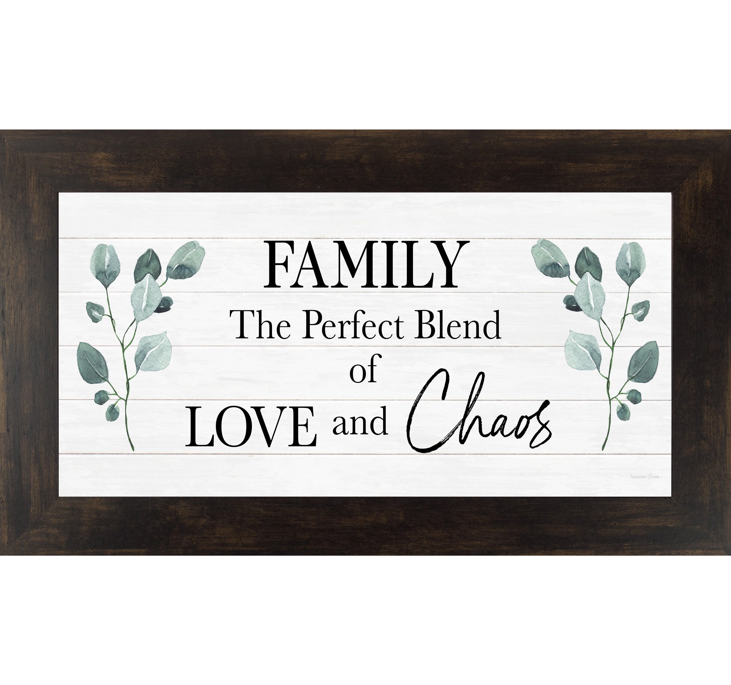 Family   Espresso Brown Frame, 40x20" Glittered Only