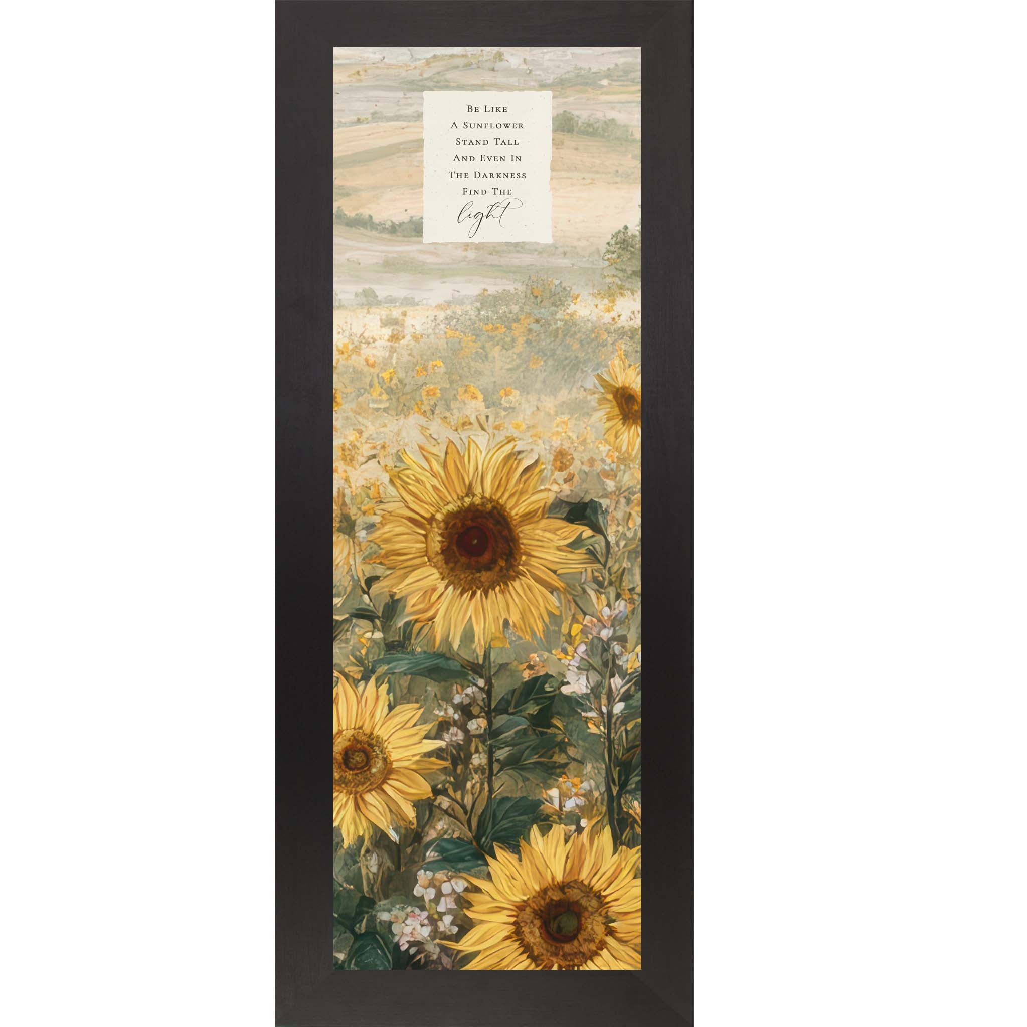 Be Like a Sunflower – Inspirational Framed Wall Art (SB909) - Summer Snow Art
