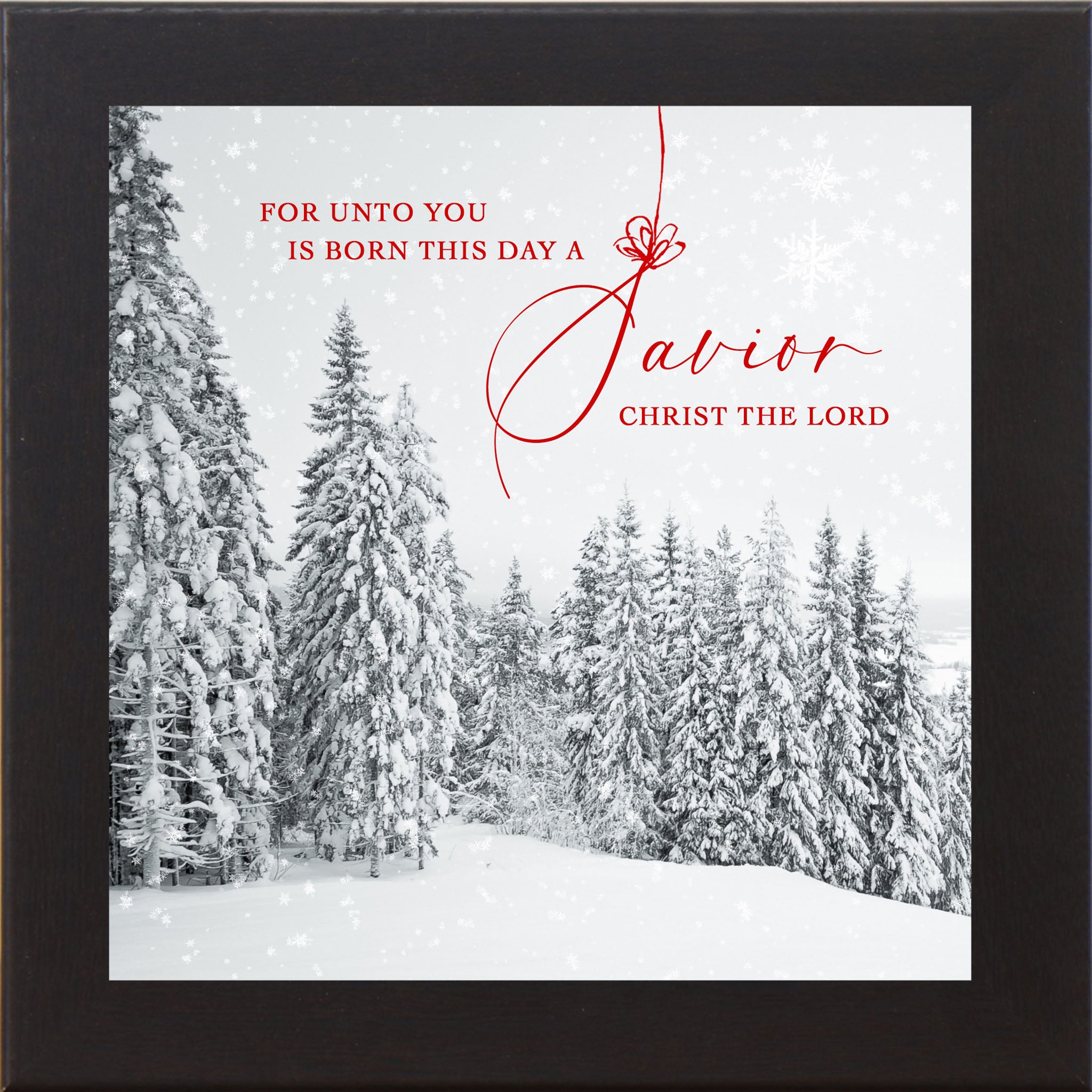 For Unto You Is Born This Day a Savior Wall Art – Christian Christmas Winter Decor (SN51) - Summer Snow Art