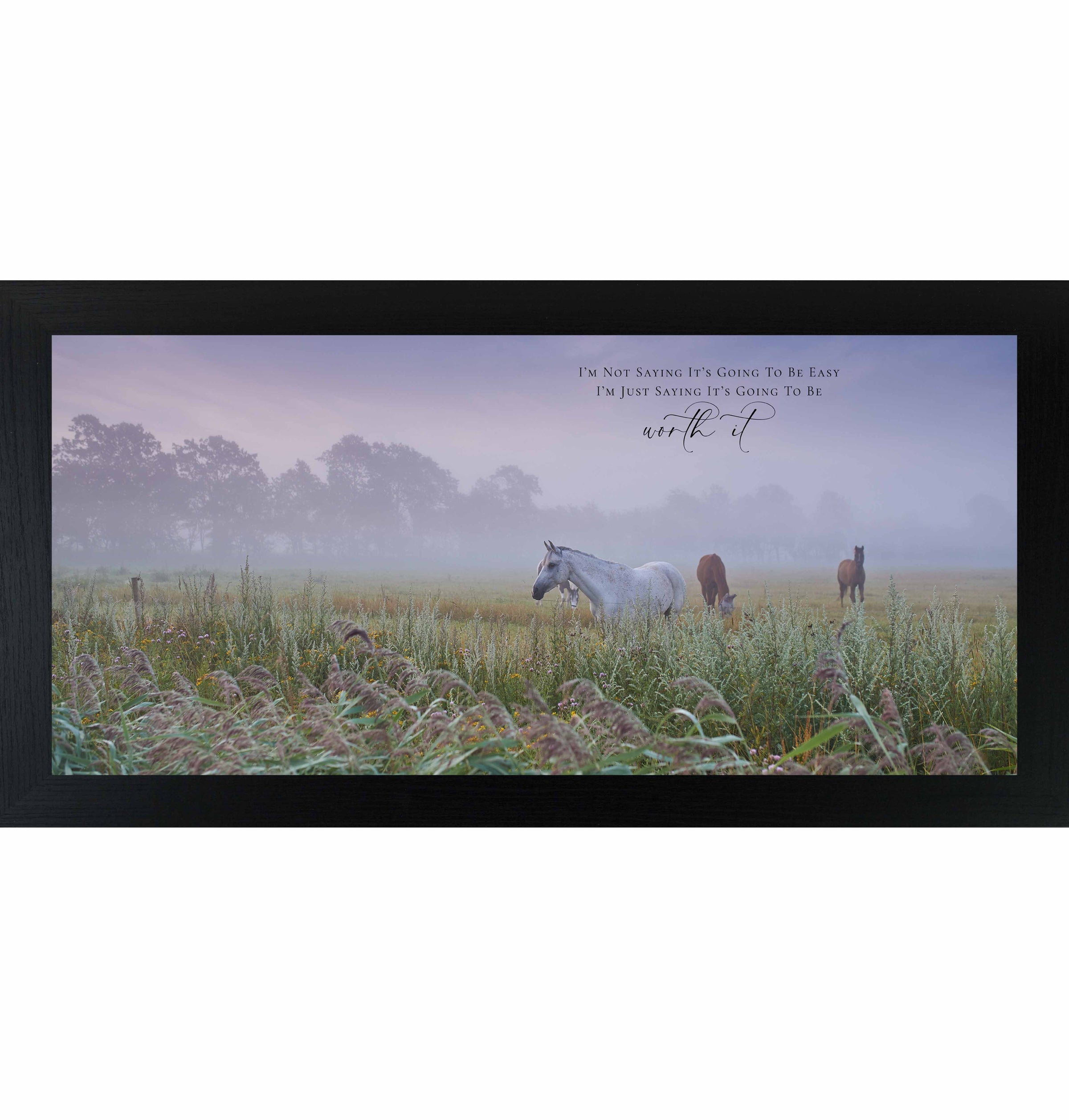 It’s Going To Be Worth It – Panoramic Horse Meadow Wall Art | SB743