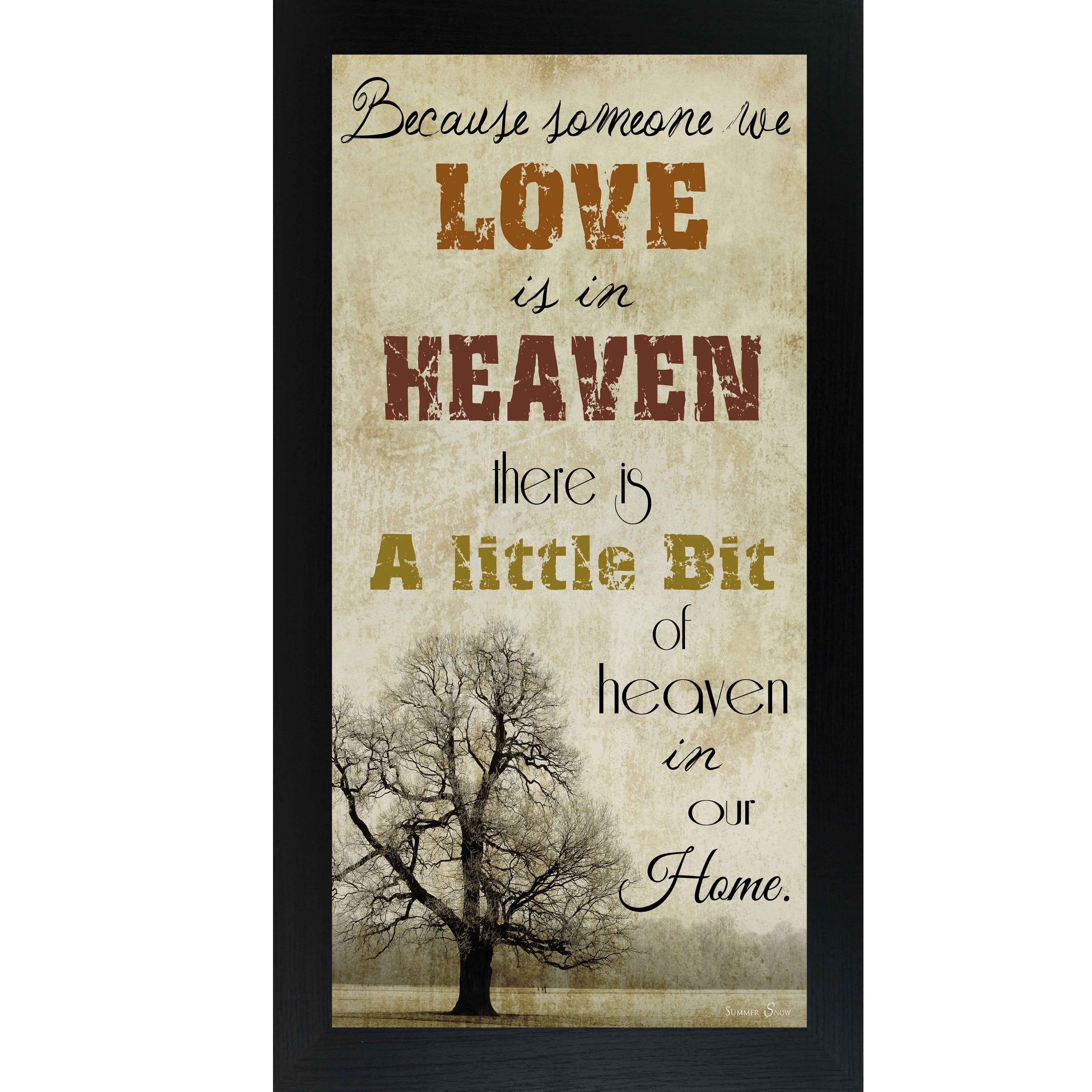 Because Someone You Love Is in Heaven – Sympathy Memorial Wall Art | SS1406 - Summer Snow Art