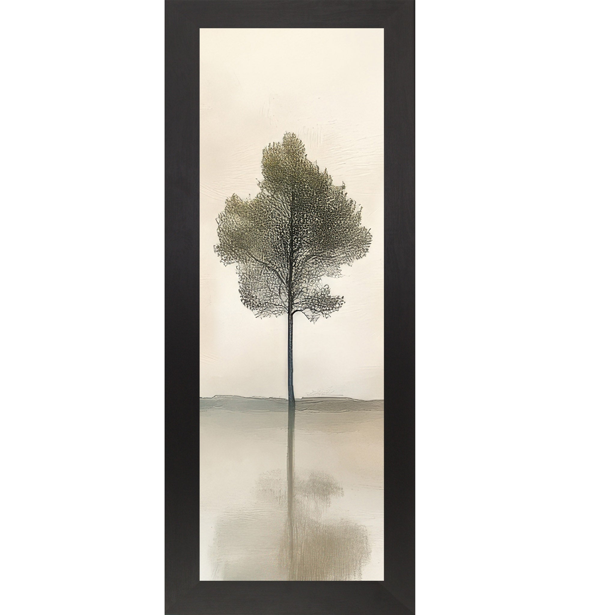 Standing Quietly – Minimalist Tree Wall Art, Calm Solitude Nature Decor, Neutral Landscape (SB904) - Summer Snow Art