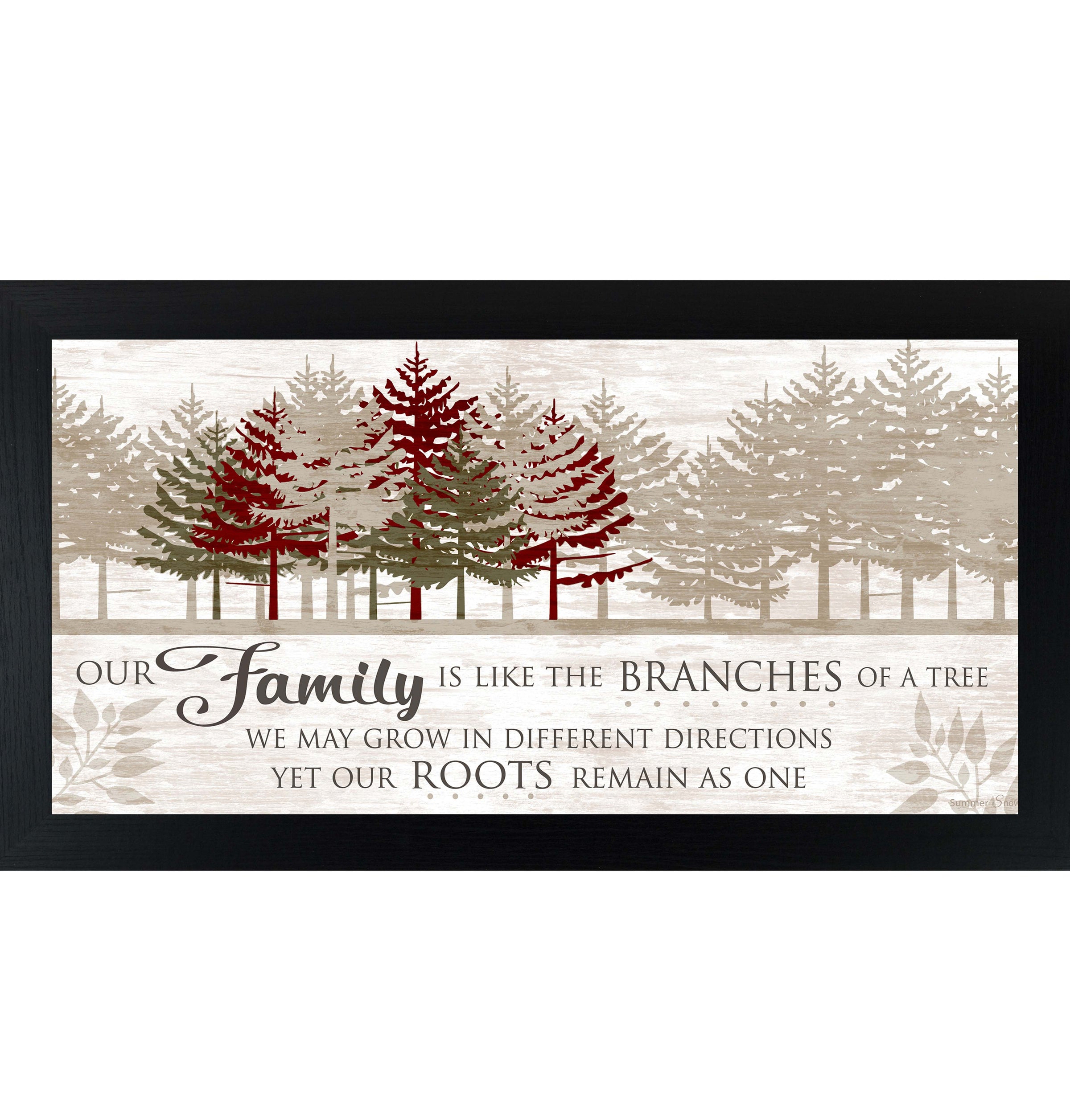 Our Family Is Like the Branches of a Tree – Framed Family Wall Art with Woodland Design (SS1583) - Summer Snow Art