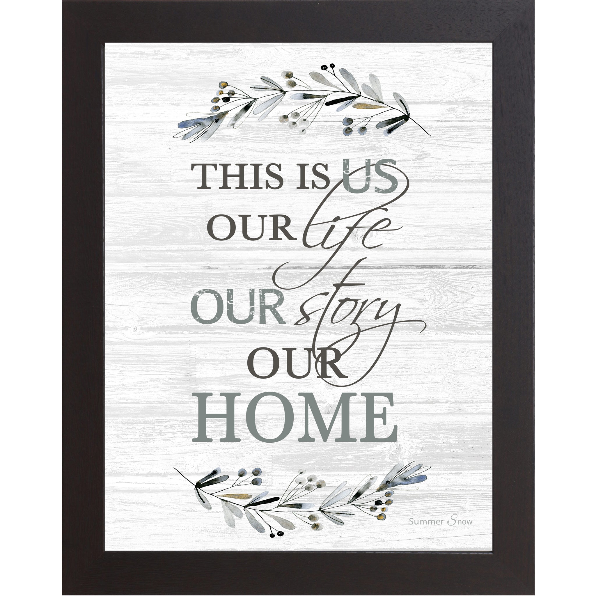 This Is Us Wall Art – Our Life Our Story Our Home | Neutral Vertical Farmhouse Decor (SSA41)