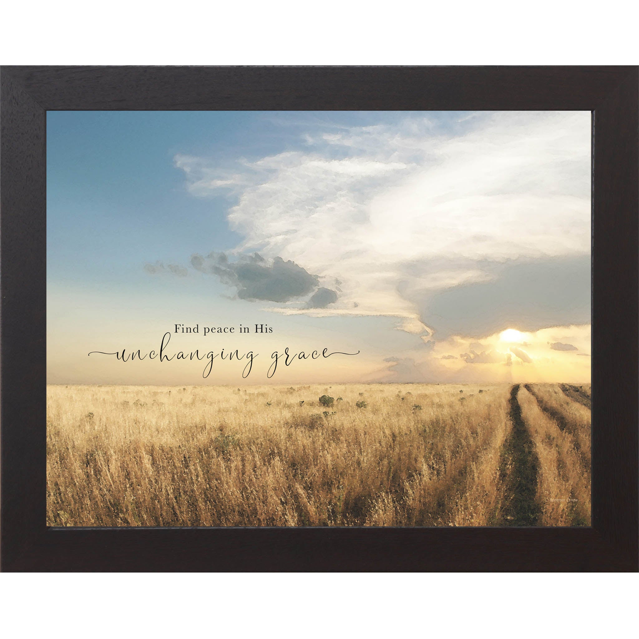 Find Peace in His Unchanging Grace Wall Art – Christian Landscape Faith Decor (SS240)