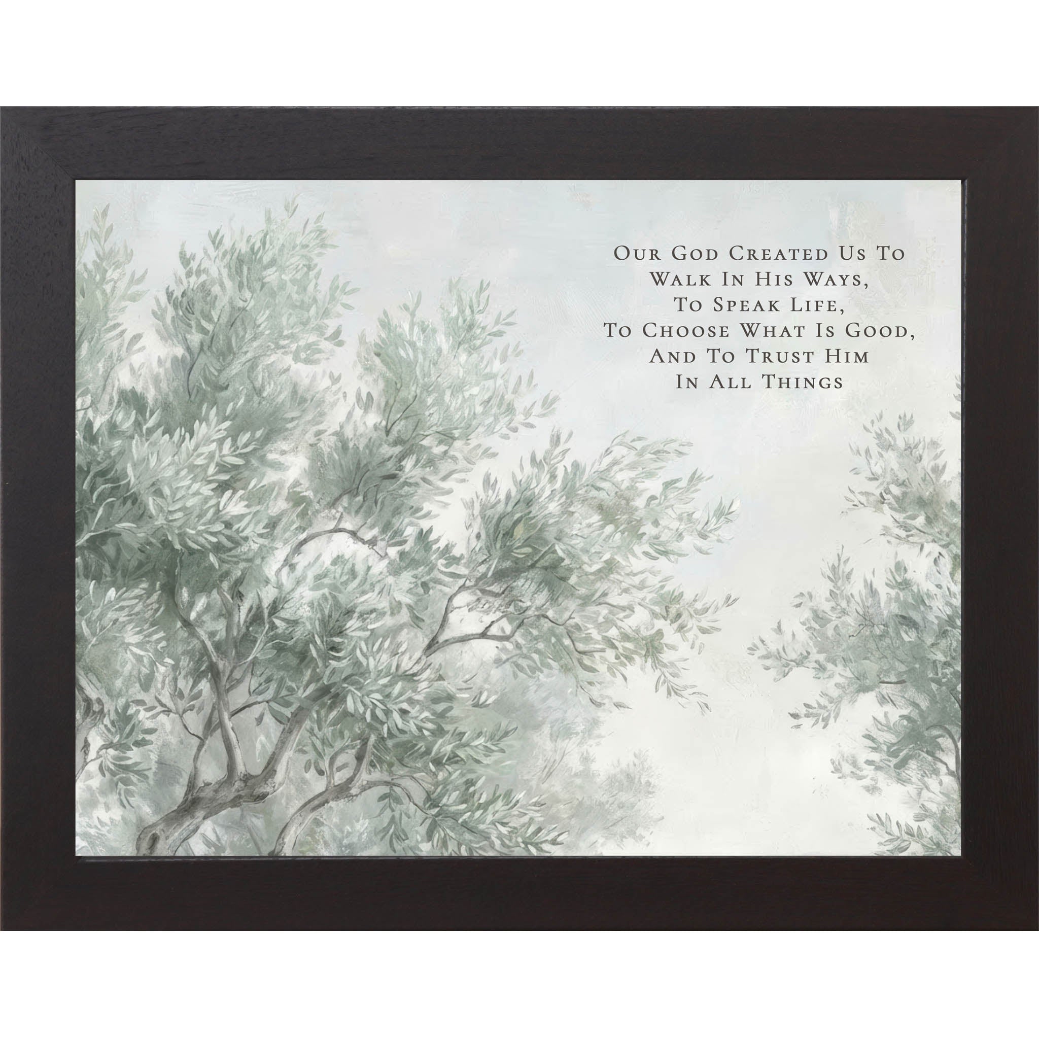 Walk in His Ways Wall Art – Christian Nature Scripture Decor, Peaceful Faith Art (SB152)