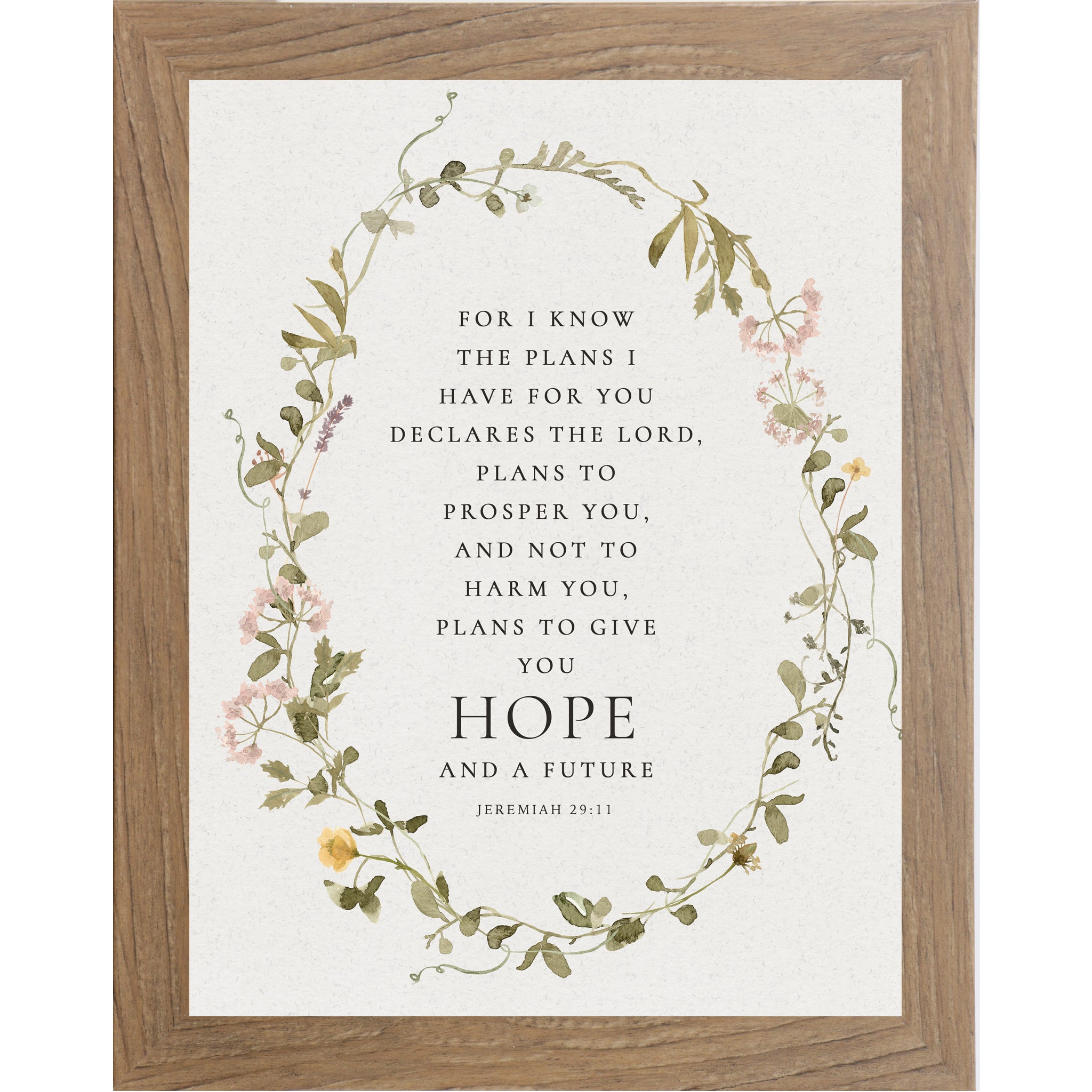 Hope and a Future Wall Art – Jeremiah 29:11 Scripture | SB137