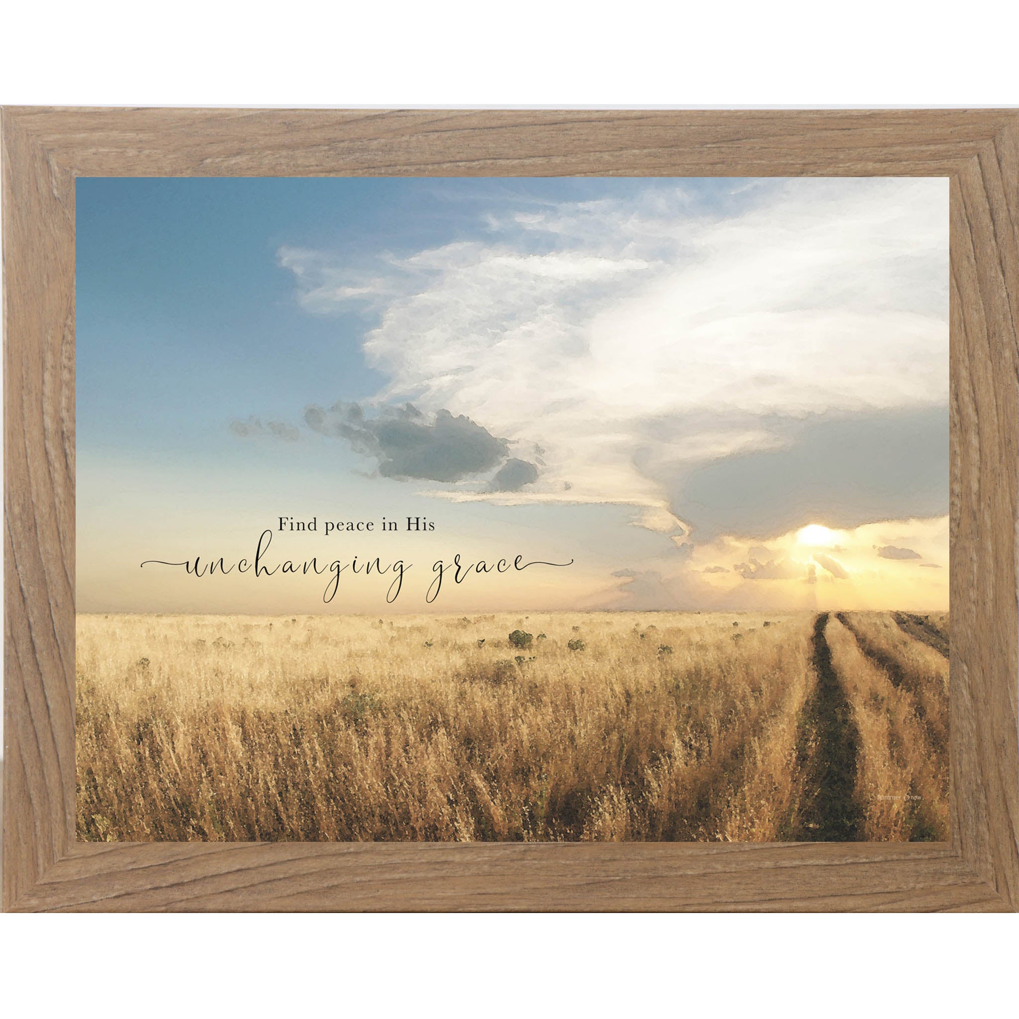 Find Peace in His Unchanging Grace Wall Art – Christian Landscape Faith Decor (SS240)