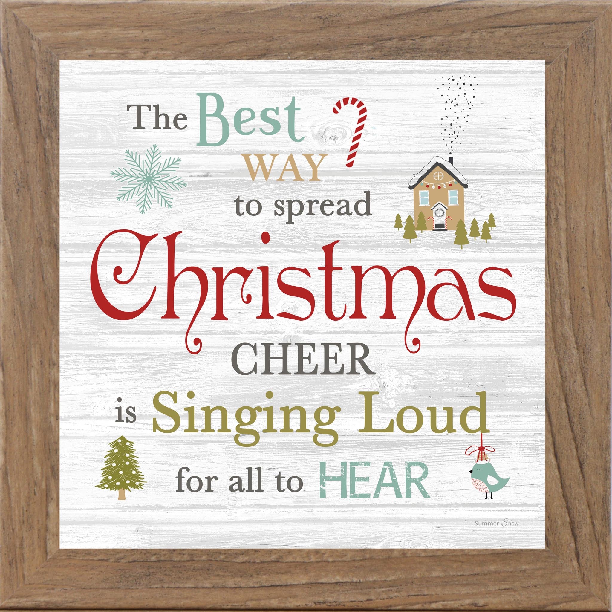 The Best Way to Spread Christmas Cheer Wall Art – Buddy the Elf Quote Decor (SSA595) - Summer Snow Art