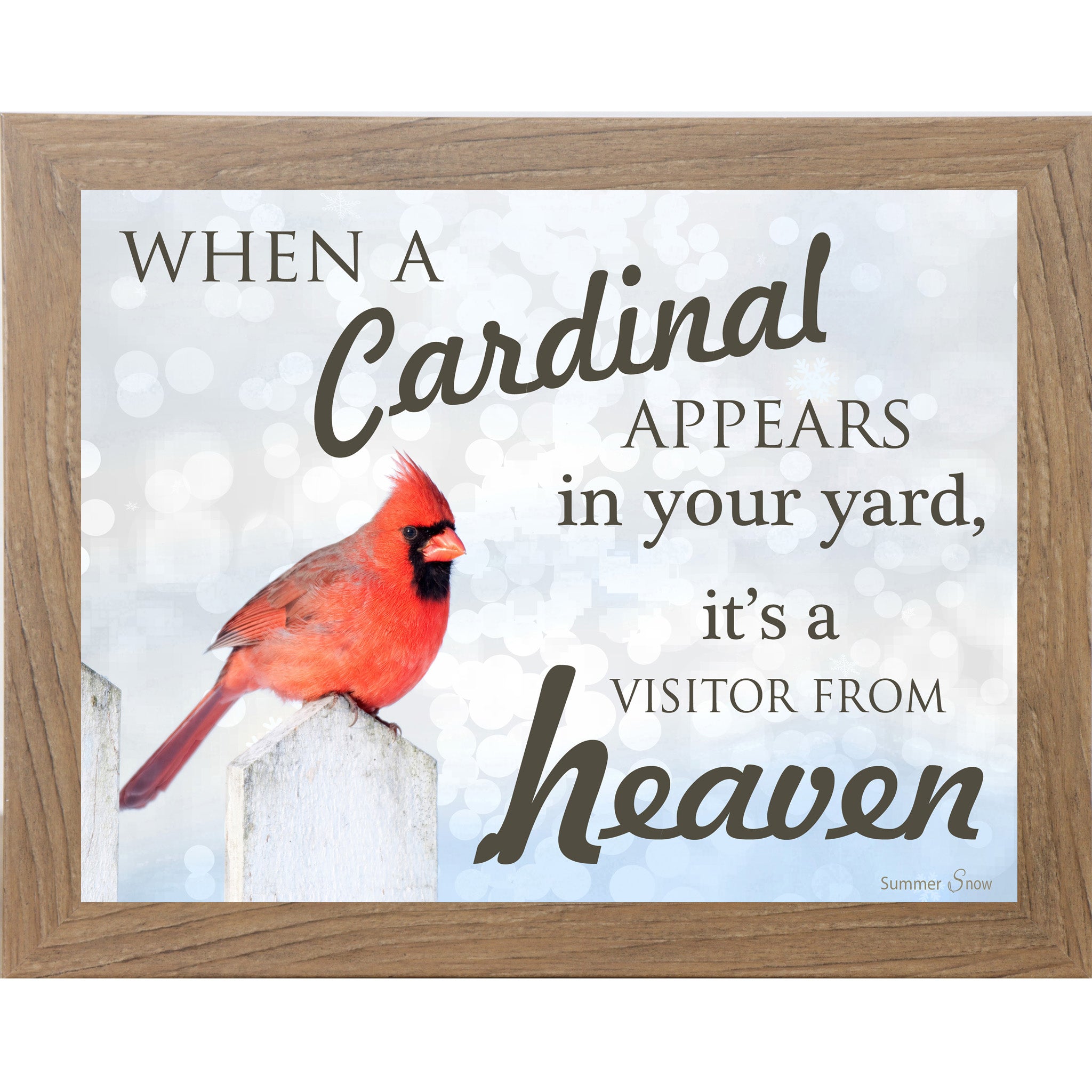 When a Cardinal Appears – Cardinal Remembrance Framed Wall Art | Spiritual Comfort Decor (SS9718)