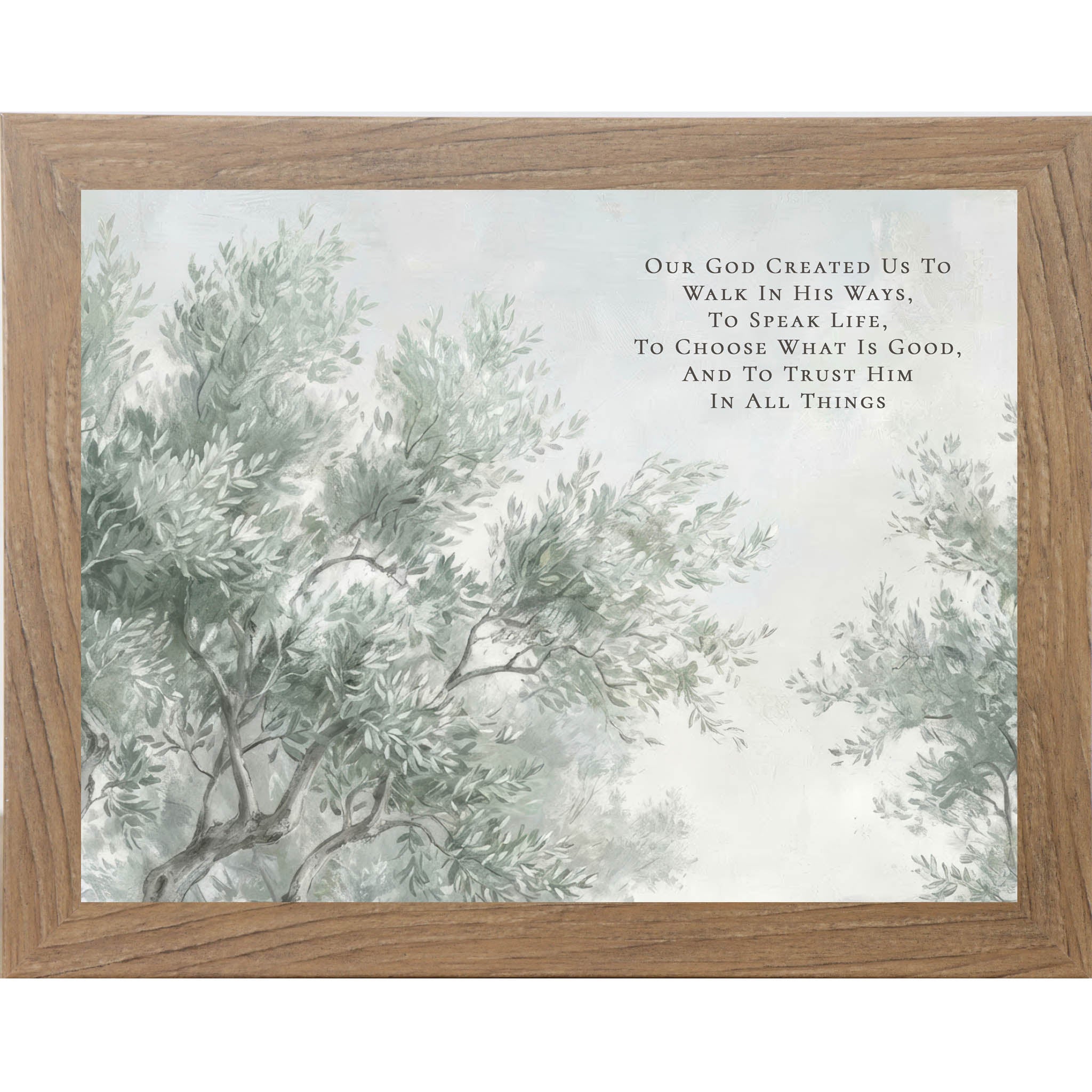 Walk in His Ways Wall Art – Christian Nature Scripture Decor, Peaceful Faith Art (SB152)