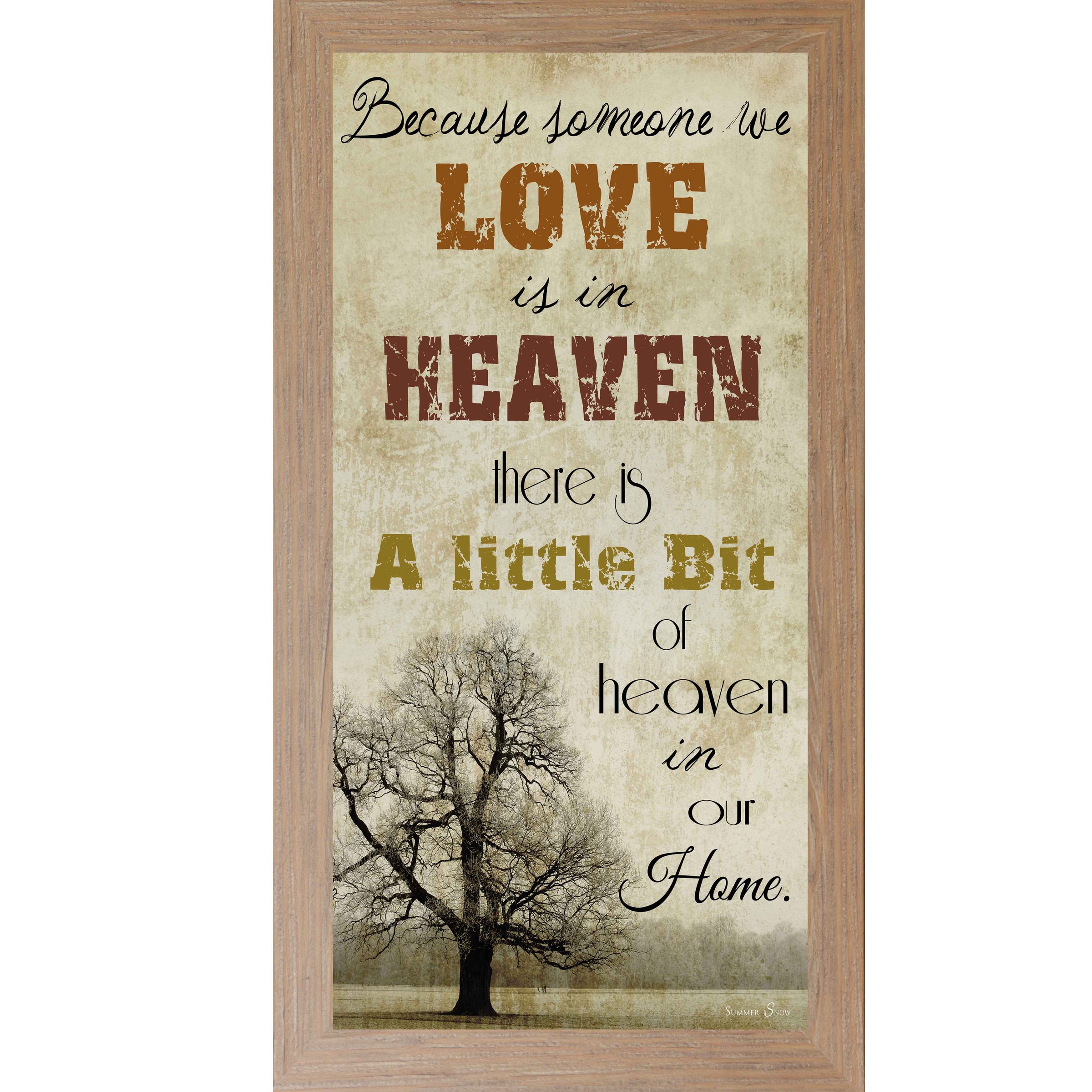 Because Someone You Love Is in Heaven – Sympathy Memorial Wall Art | SS1406 - Summer Snow Art