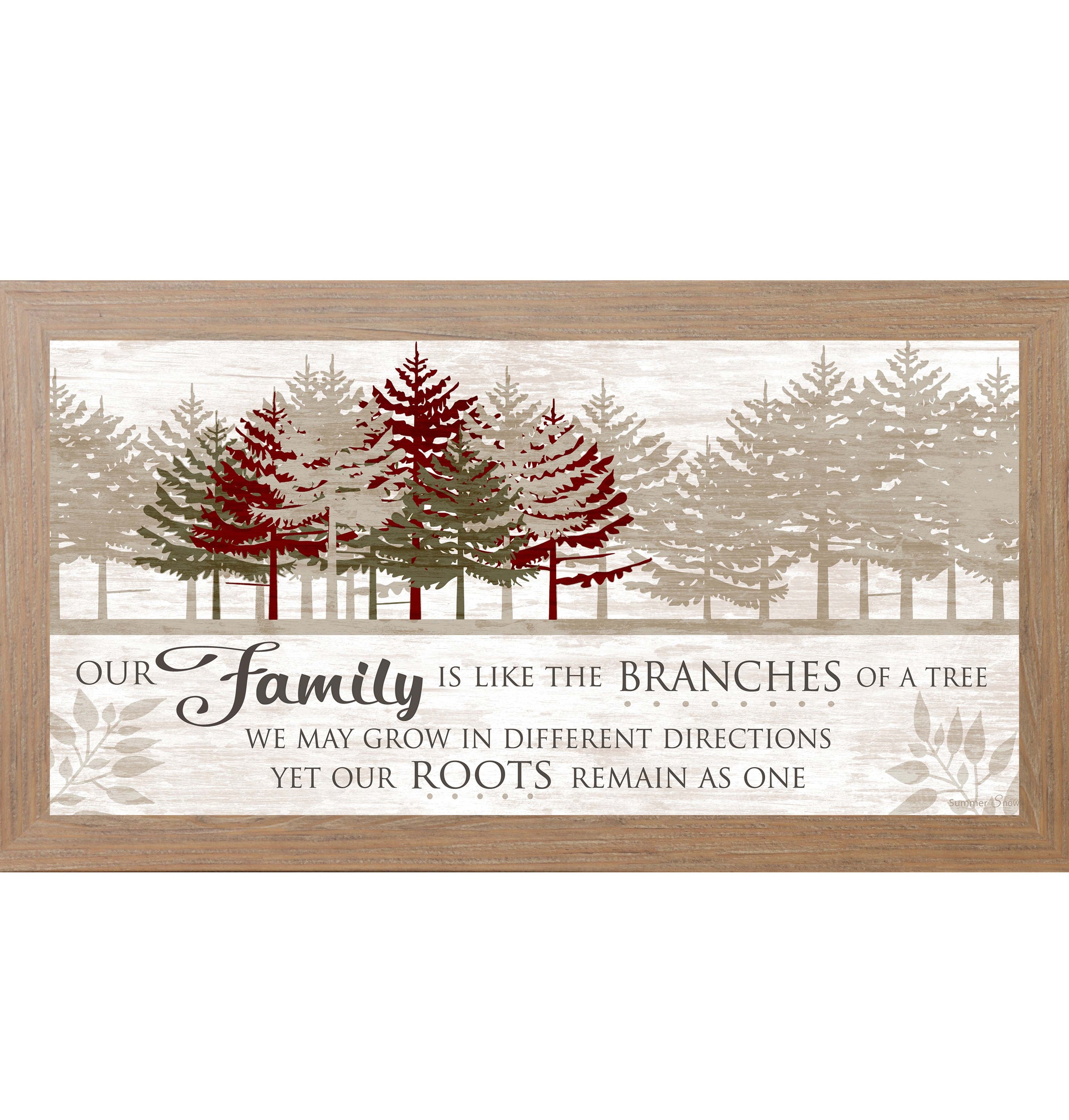 Our Family Is Like the Branches of a Tree – Framed Family Wall Art with Woodland Design (SS1583) - Summer Snow Art