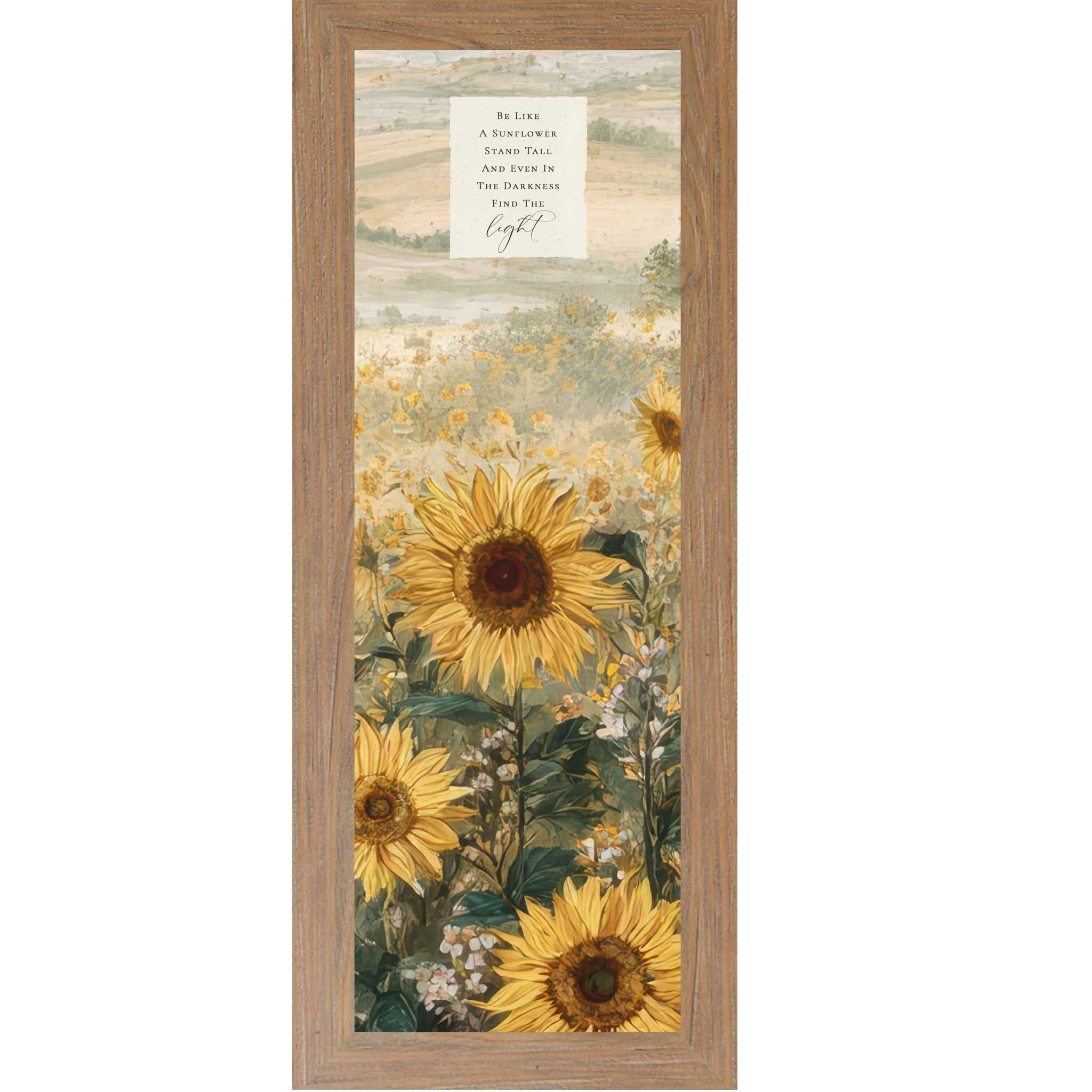 Be Like a Sunflower – Inspirational Framed Wall Art (SB909) - Summer Snow Art
