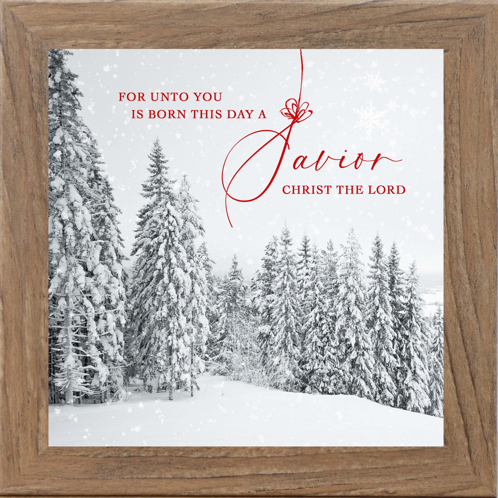 For Unto You Is Born This Day a Savior Wall Art – Christian Christmas Winter Decor (SN51) - Summer Snow Art