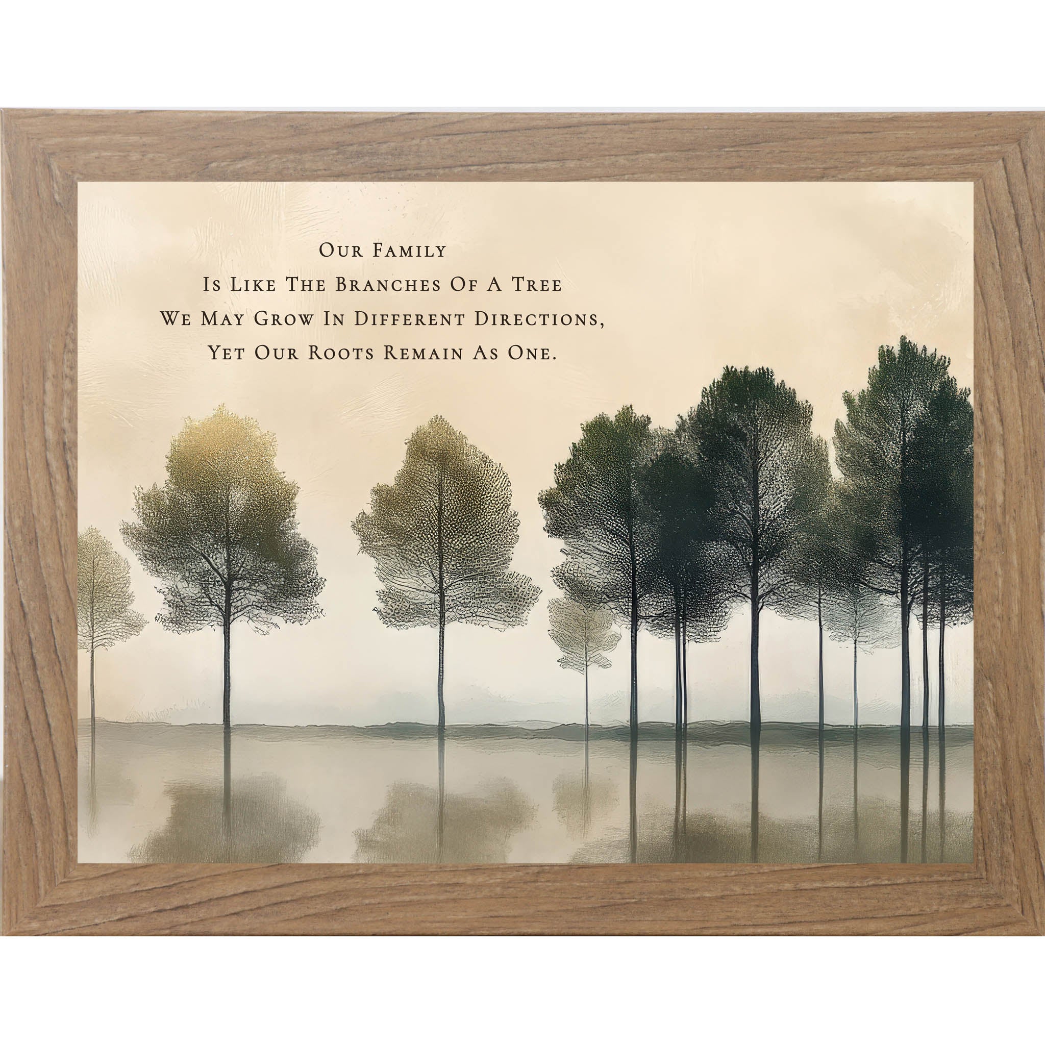 Our Family Is Like the Branches of a Tree – Framed Family Quote Wall Art (SB161) - Summer Snow Art