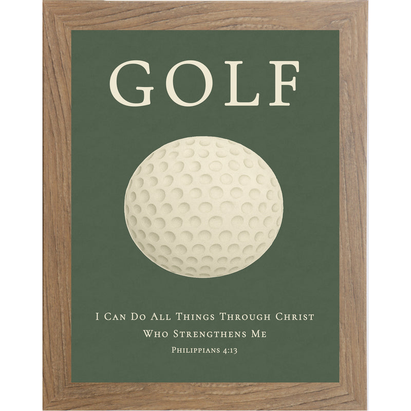 Philippians 4:13 Golf Wall Art – Christian Golf Decor – Summer Snow Art