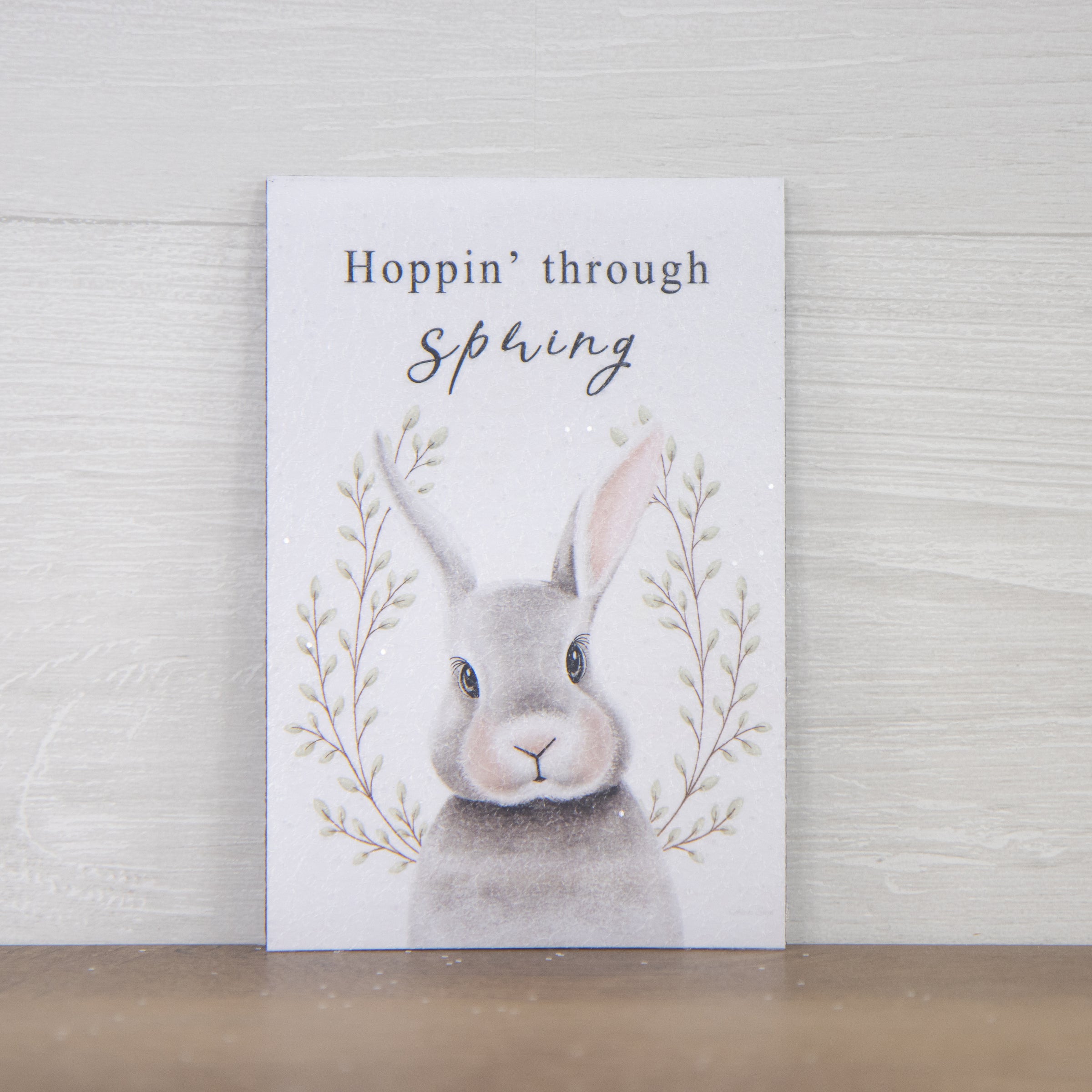 Hoppin’ Through Spring Magnet – Bunny Floral Decor SN12M