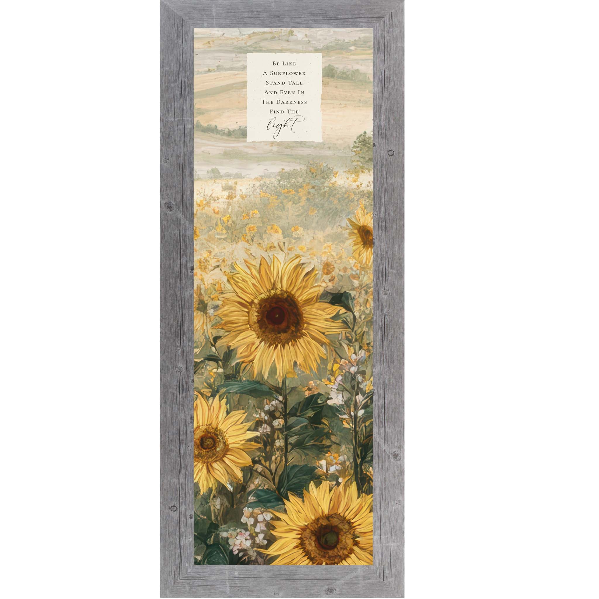 Be Like a Sunflower – Inspirational Framed Wall Art (SB909) - Summer Snow Art
