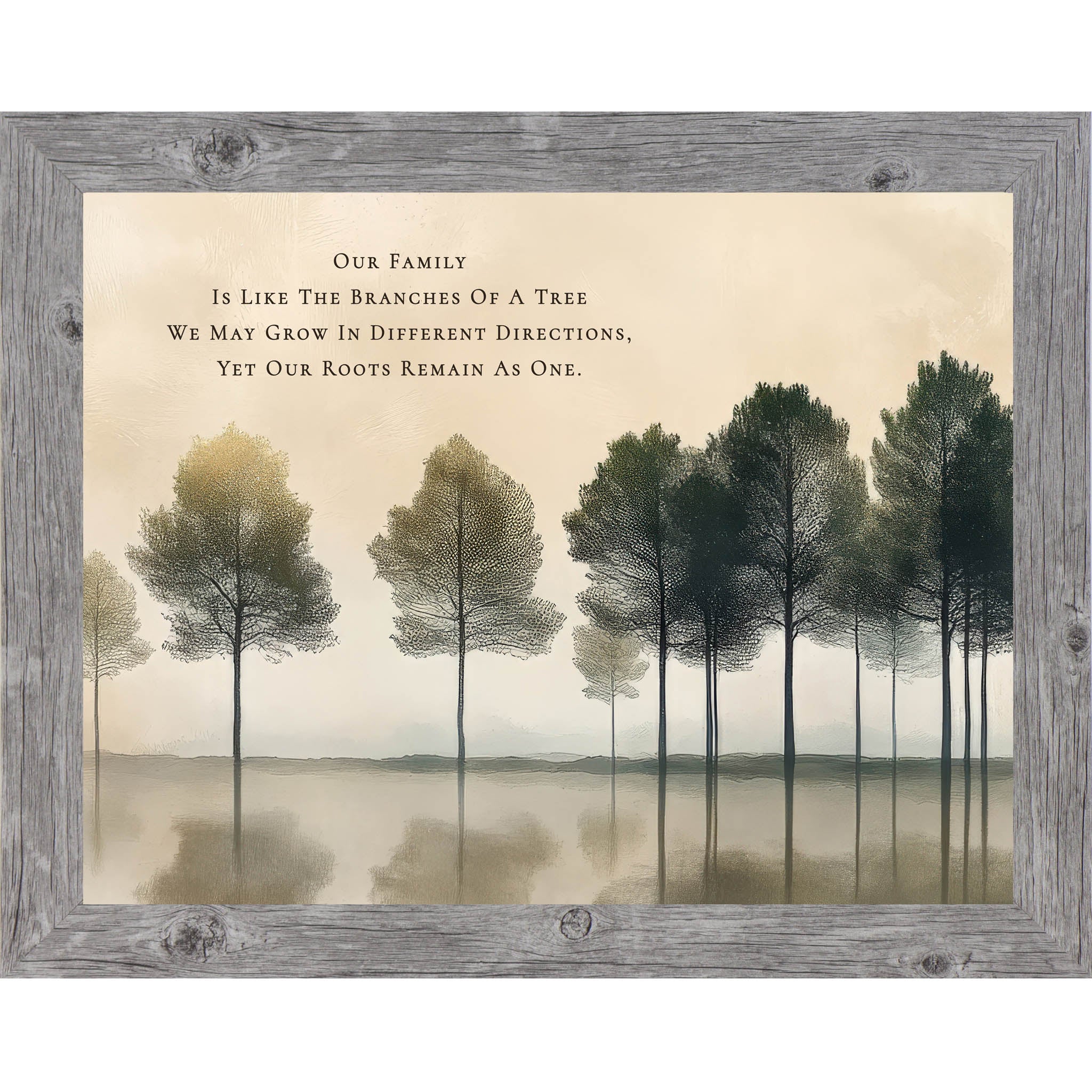 Our Family Is Like the Branches of a Tree – Framed Family Quote Wall Art (SB161) - Summer Snow Art