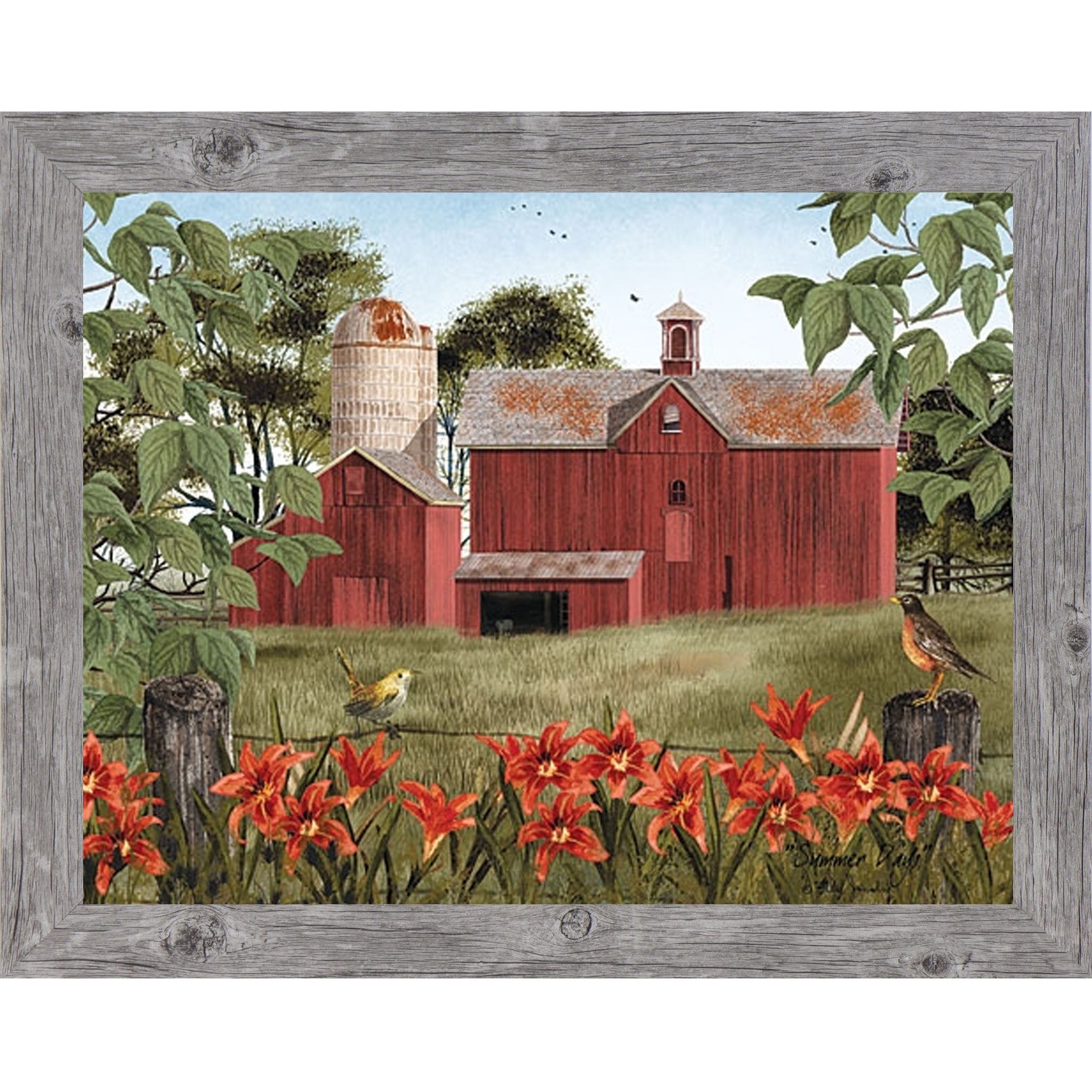 Summer Days – Farm & Country Framed Wall Art by Billy Jacobs | Americana Barn Decor (BJ1036) - Summer Snow Art