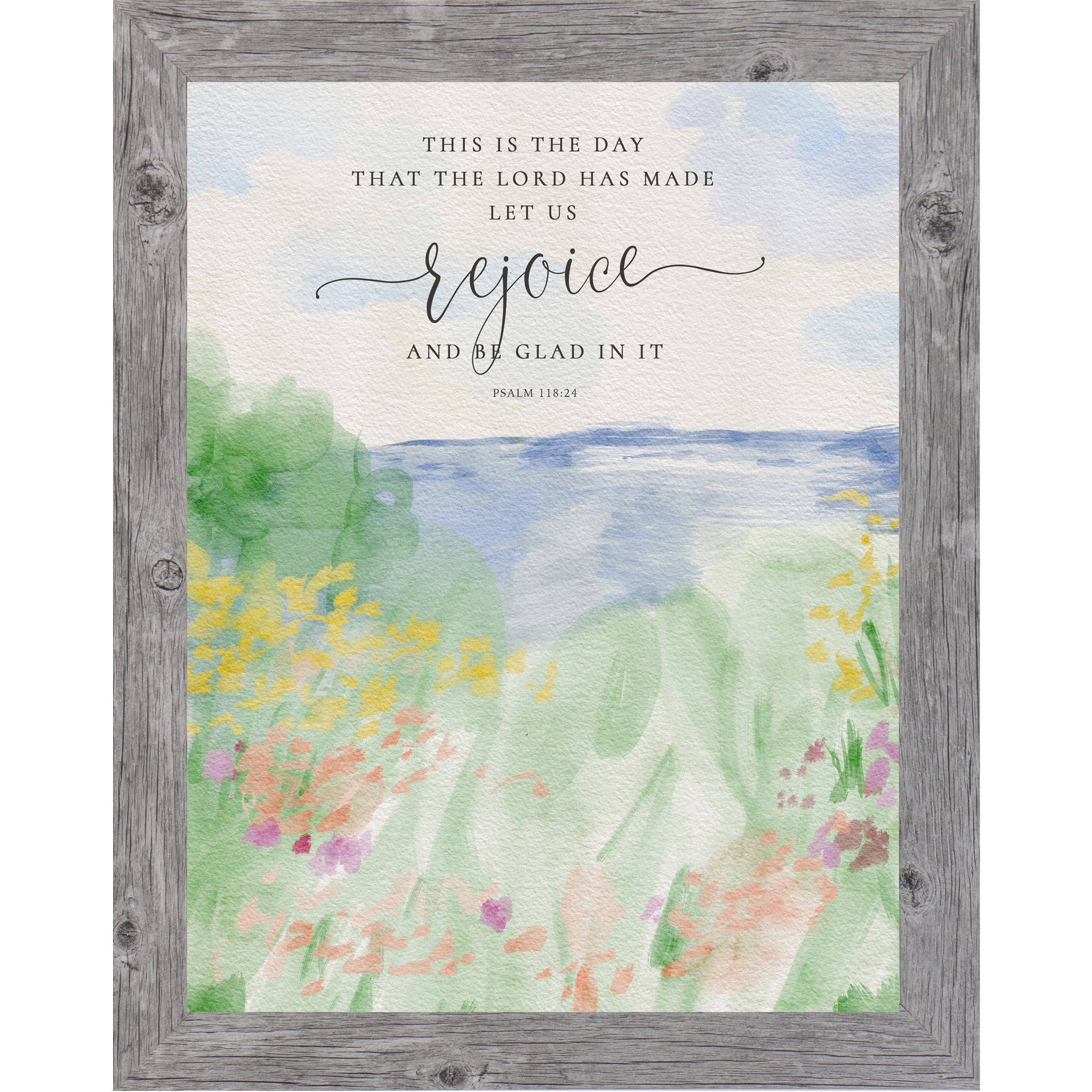 This Is the Day Wall Art – Psalm 118:24 Watercolor Christian Decor | SB139