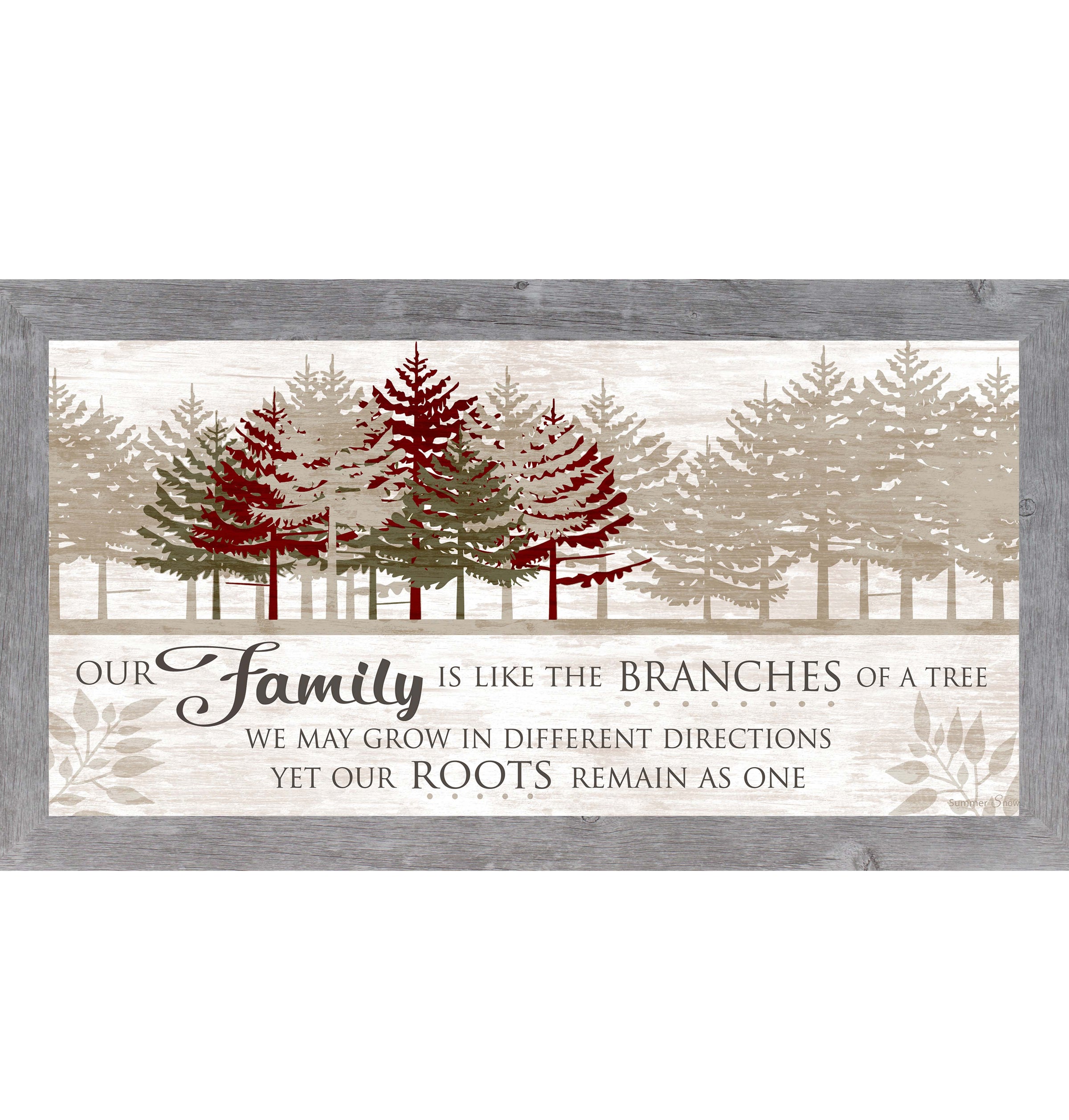 Our Family Is Like the Branches of a Tree – Framed Family Wall Art with Woodland Design (SS1583) - Summer Snow Art