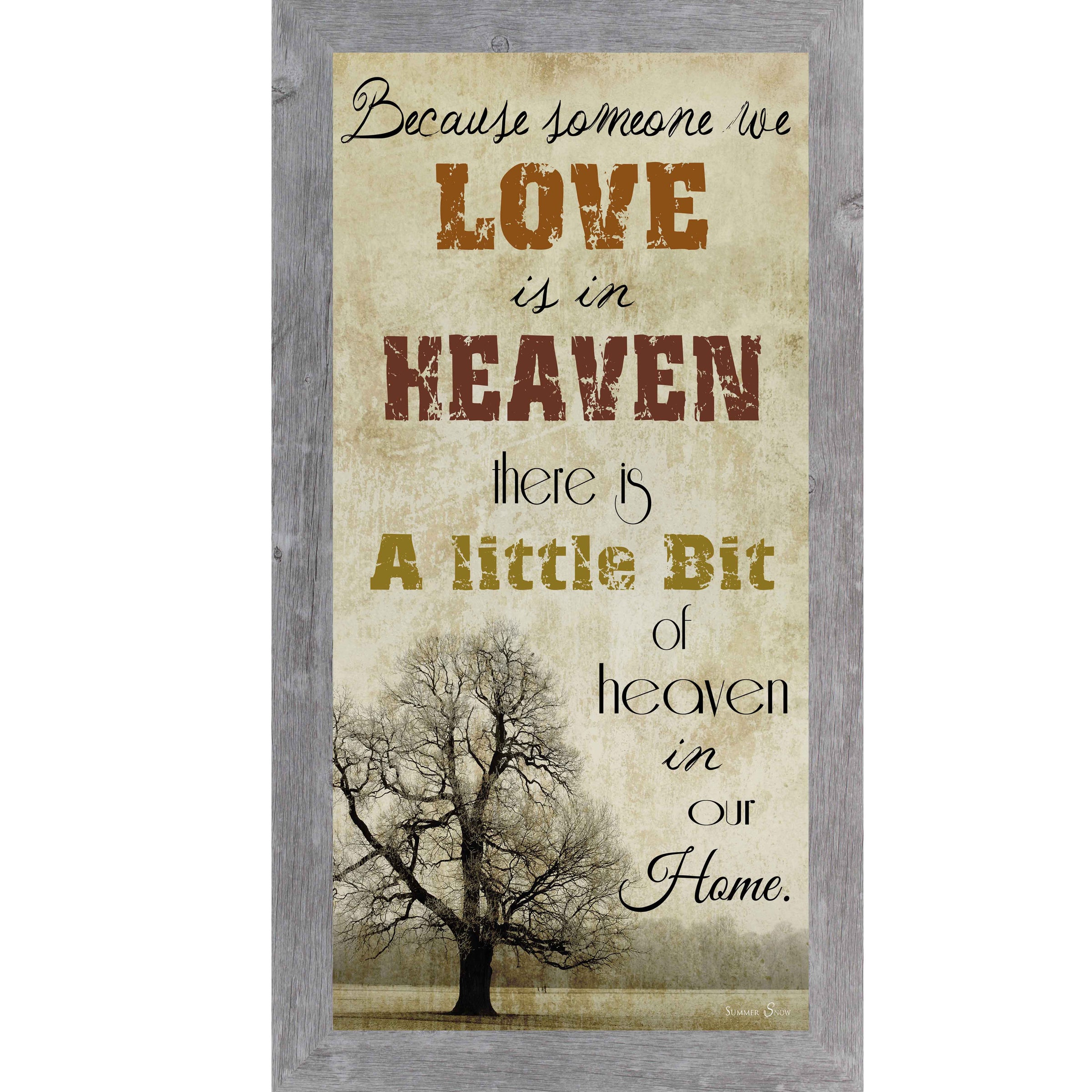 Because Someone You Love Is in Heaven – Sympathy Memorial Wall Art | SS1406 - Summer Snow Art