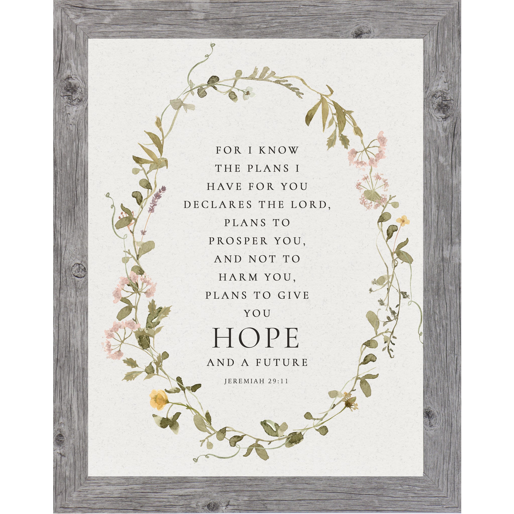 Hope and a Future Wall Art – Jeremiah 29:11 Scripture | SB137