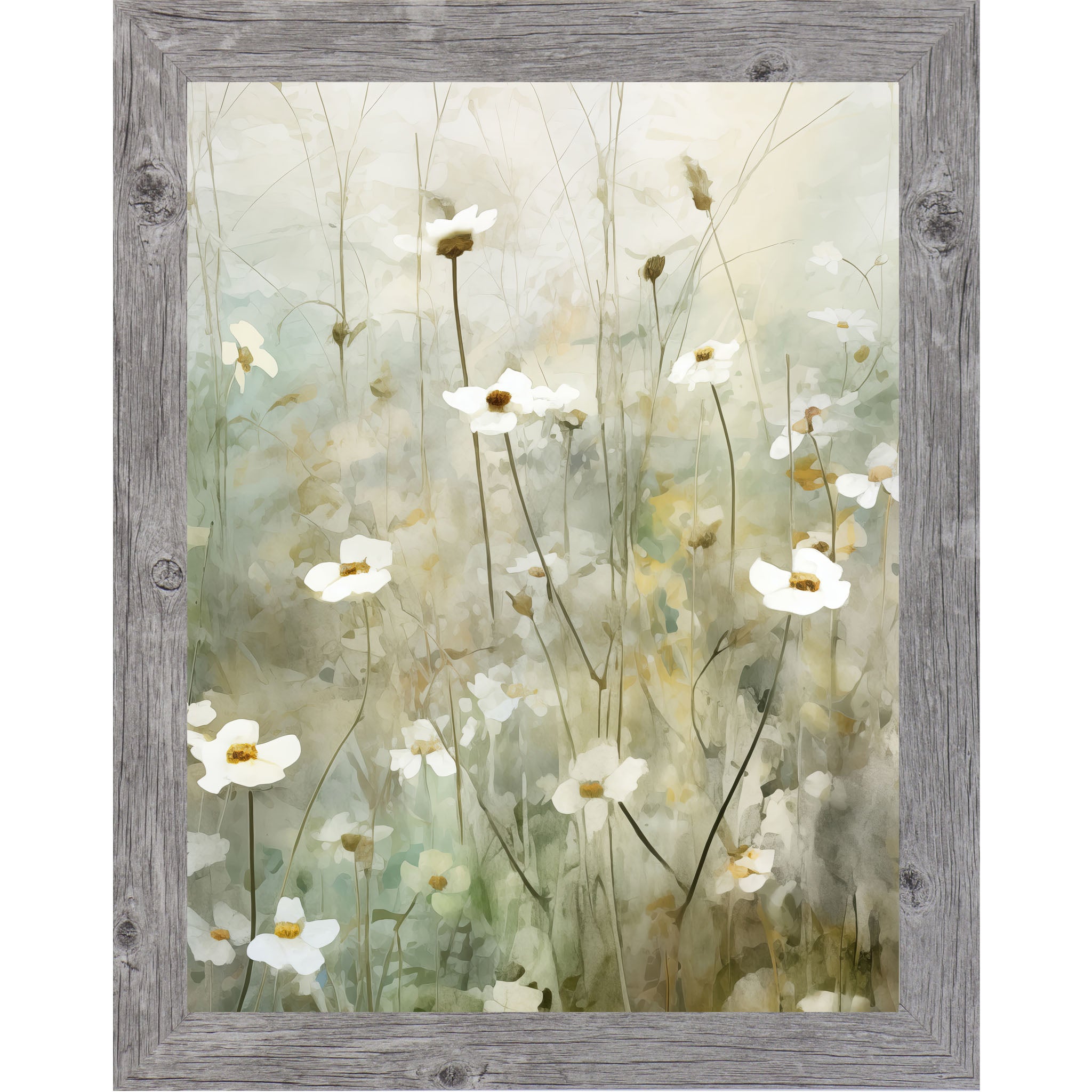 Watercolor Spring Floral Wall Art – Soft Meadow Blooms No Words (SB125) - Summer Snow Art