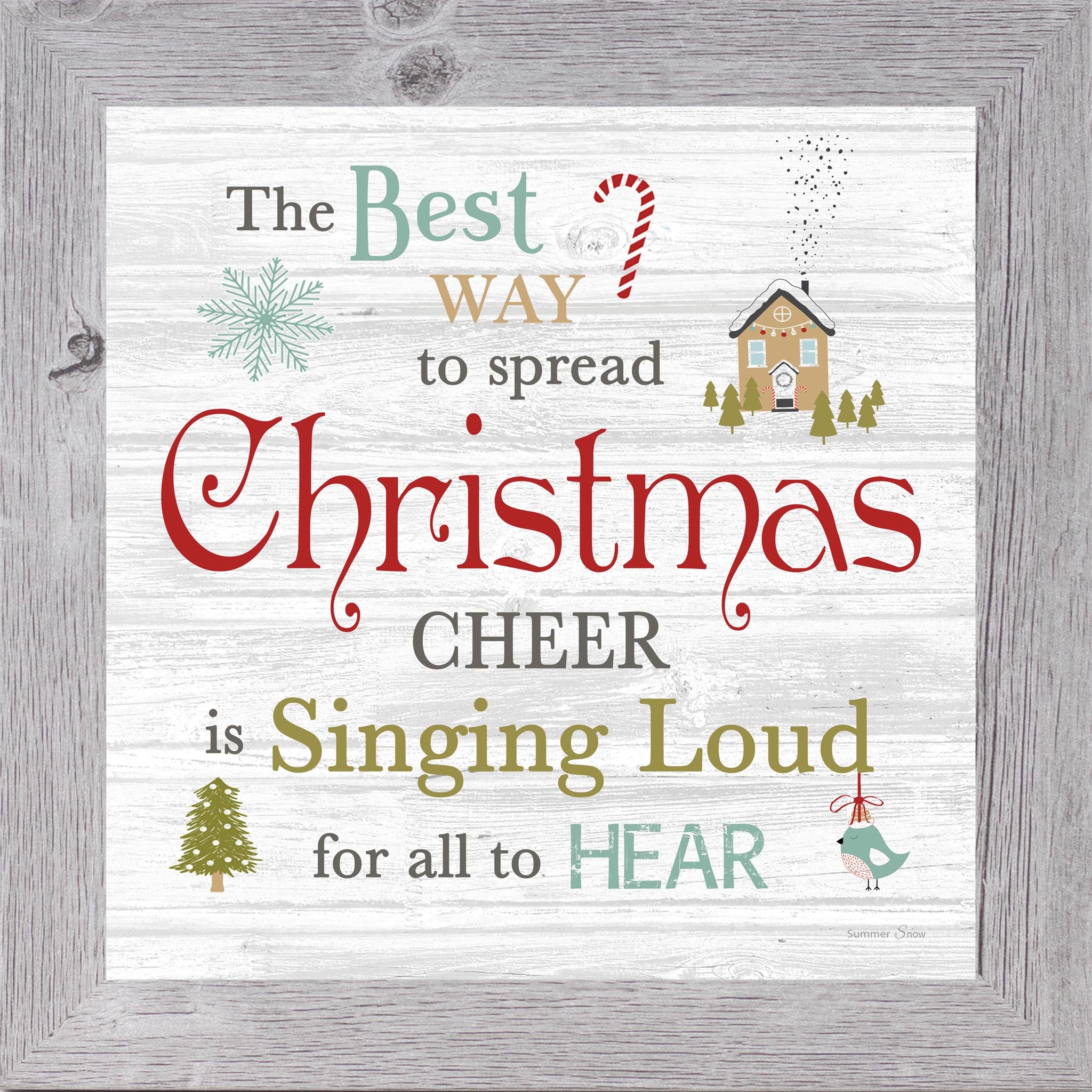 The Best Way to Spread Christmas Cheer Wall Art – Buddy the Elf Quote Decor (SSA595) - Summer Snow Art