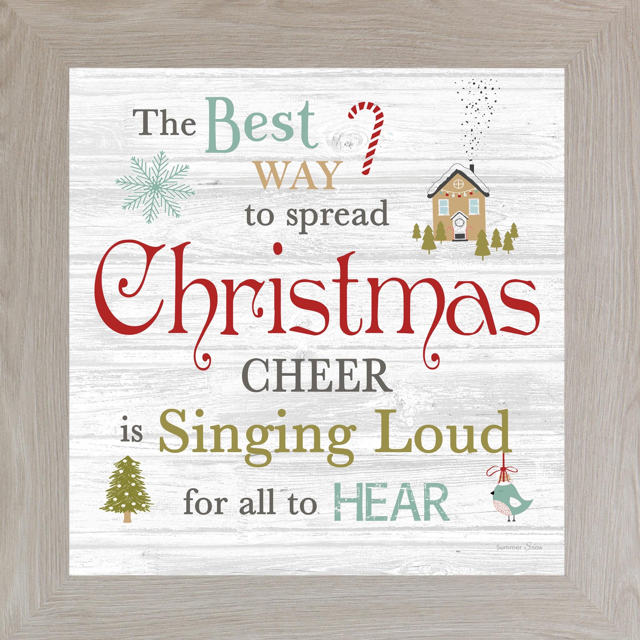 The Best Way to Spread Christmas Cheer Wall Art – Buddy the Elf Quote Decor (SSA595) - Summer Snow Art