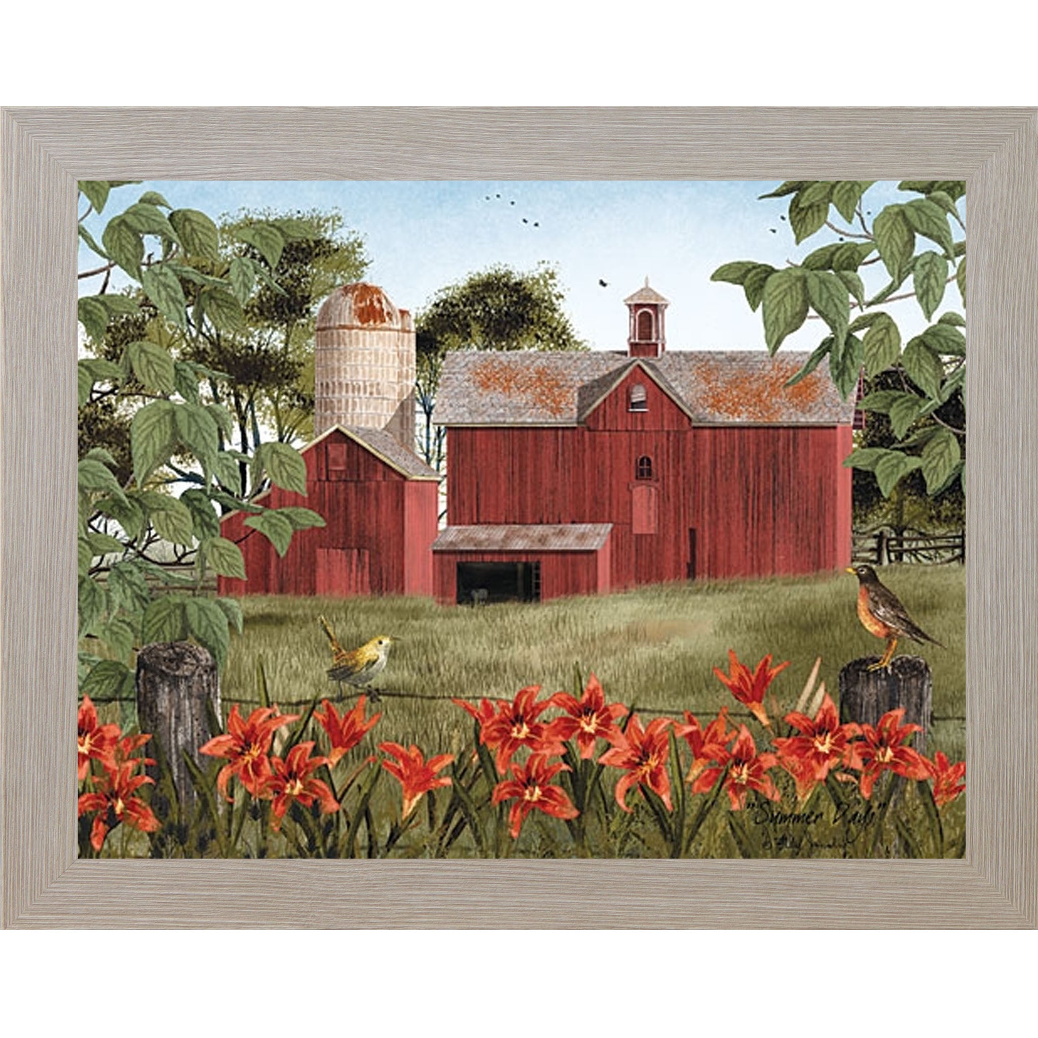 Summer Days – Farm & Country Framed Wall Art by Billy Jacobs | Americana Barn Decor (BJ1036) - Summer Snow Art