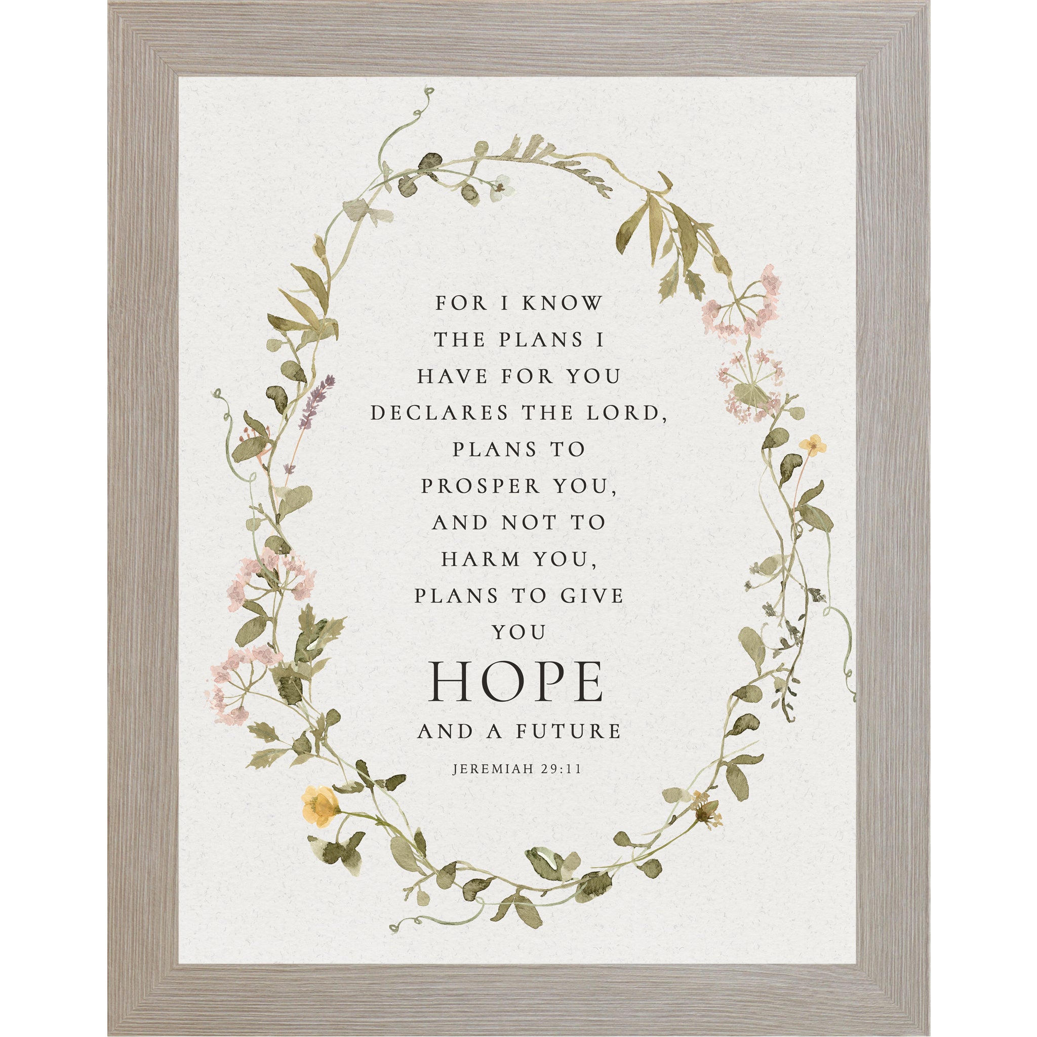 Hope and a Future Wall Art – Jeremiah 29:11 Scripture | SB137