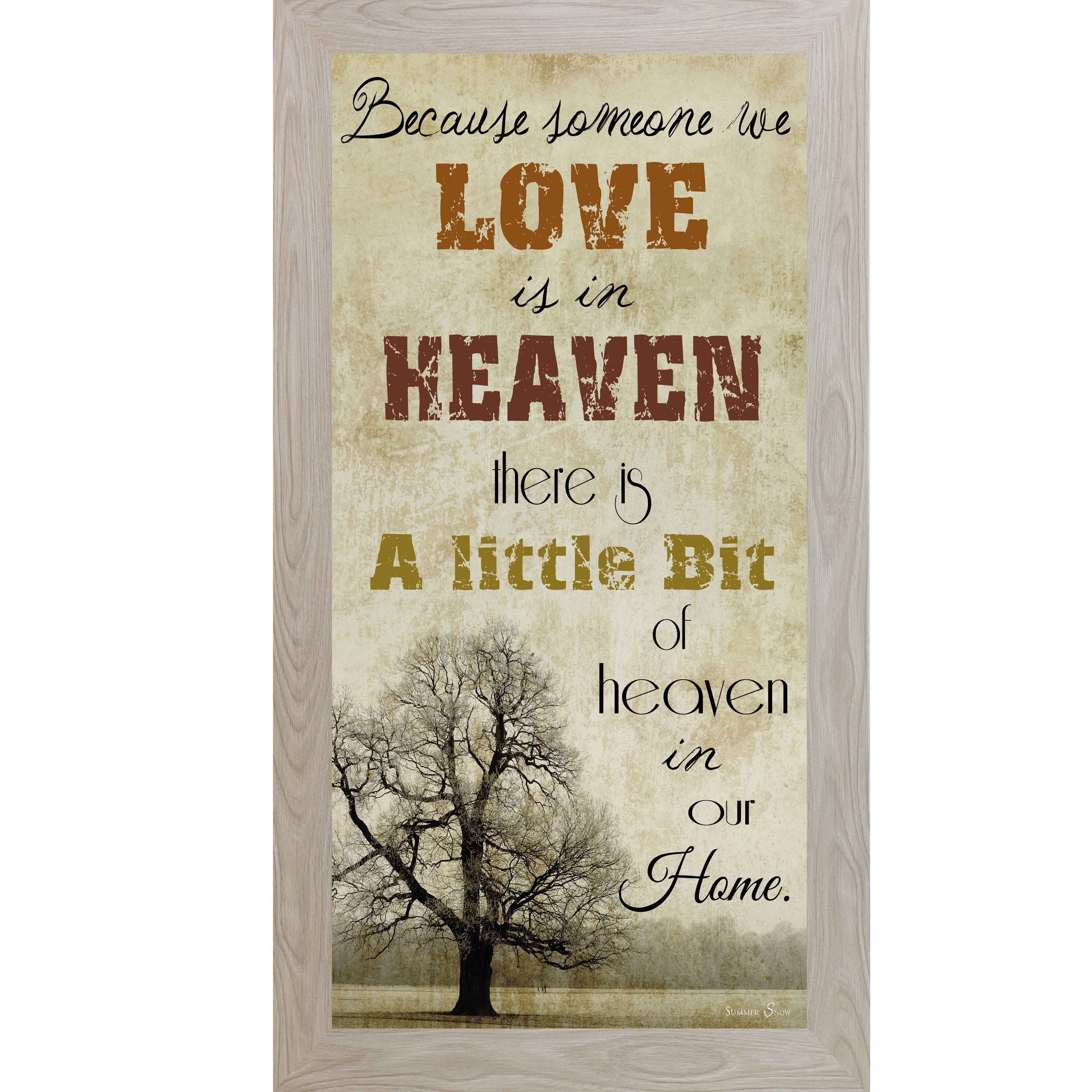 Because Someone You Love Is in Heaven – Sympathy Memorial Wall Art | SS1406 - Summer Snow Art