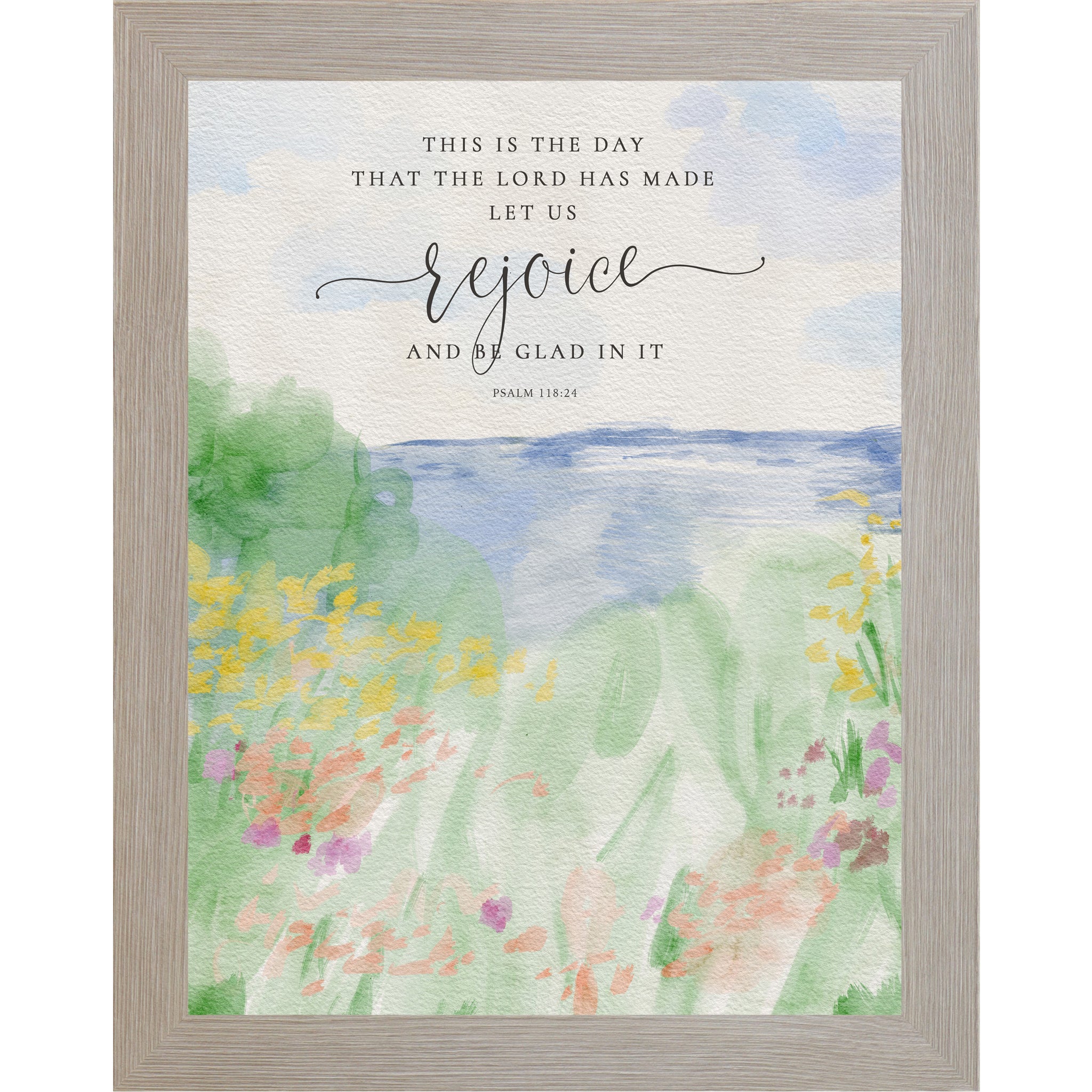This Is the Day Wall Art – Psalm 118:24 Watercolor Christian Decor | SB139