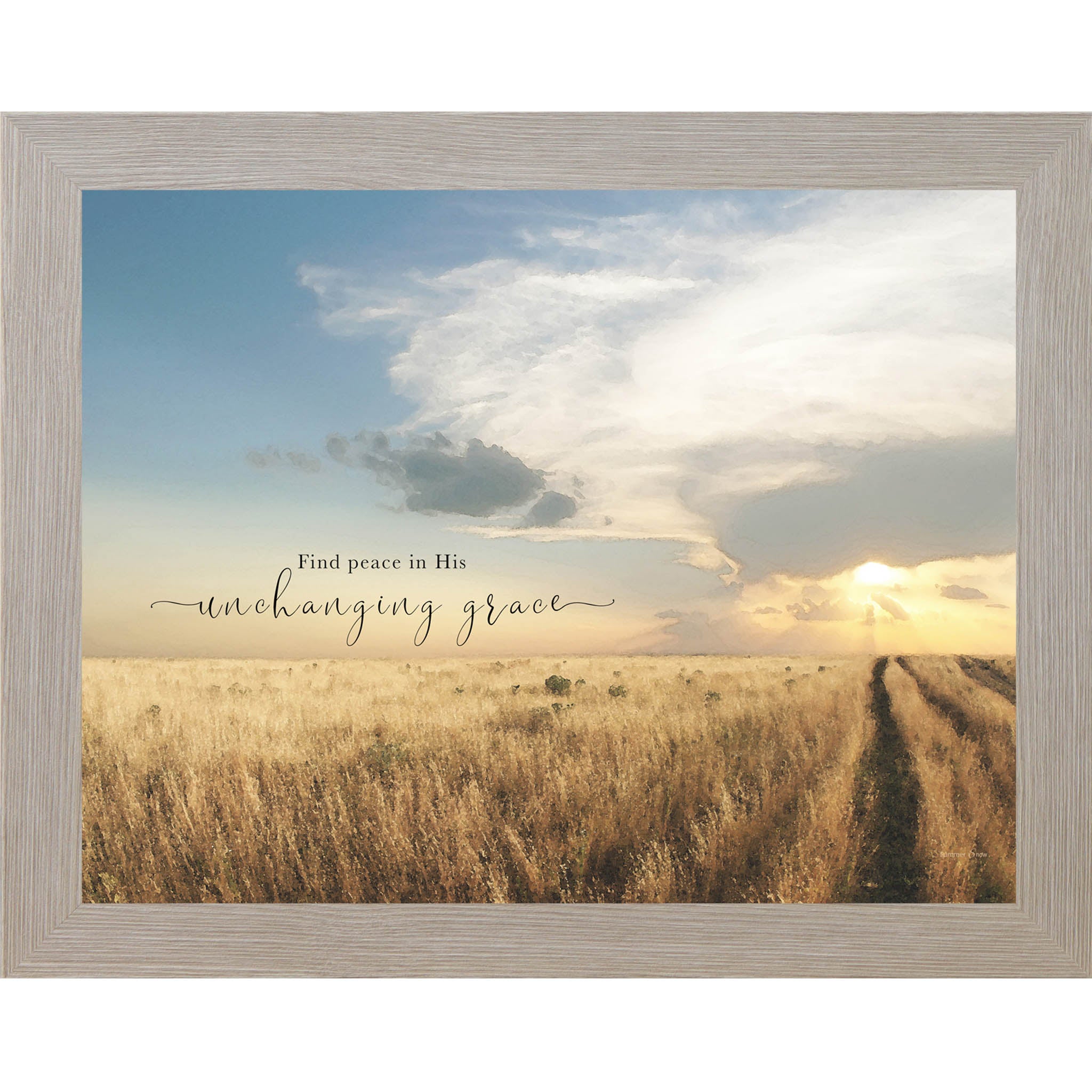 Find Peace in His Unchanging Grace Wall Art – Christian Landscape Faith Decor (SS240)