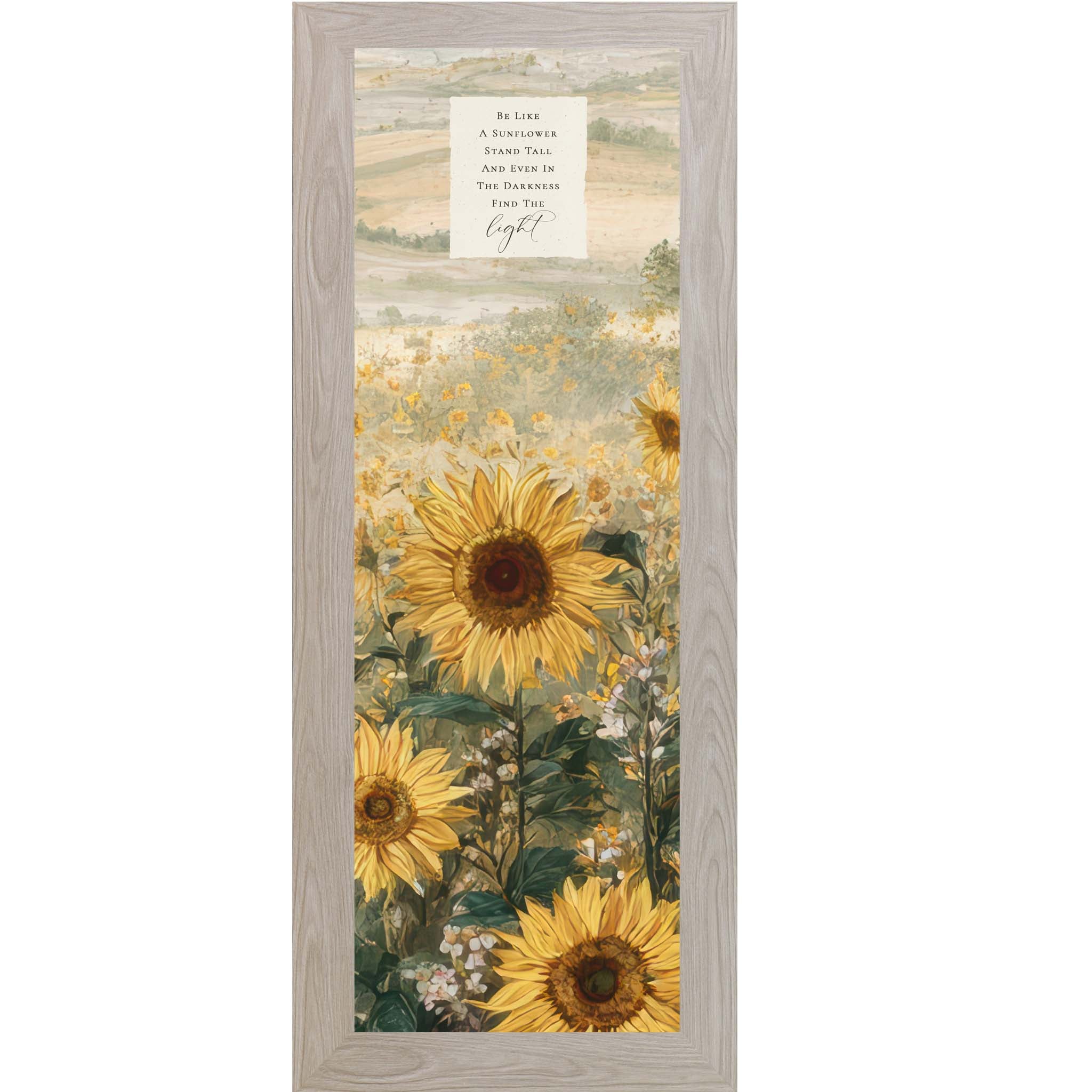 Be Like a Sunflower – Inspirational Framed Wall Art (SB909) - Summer Snow Art