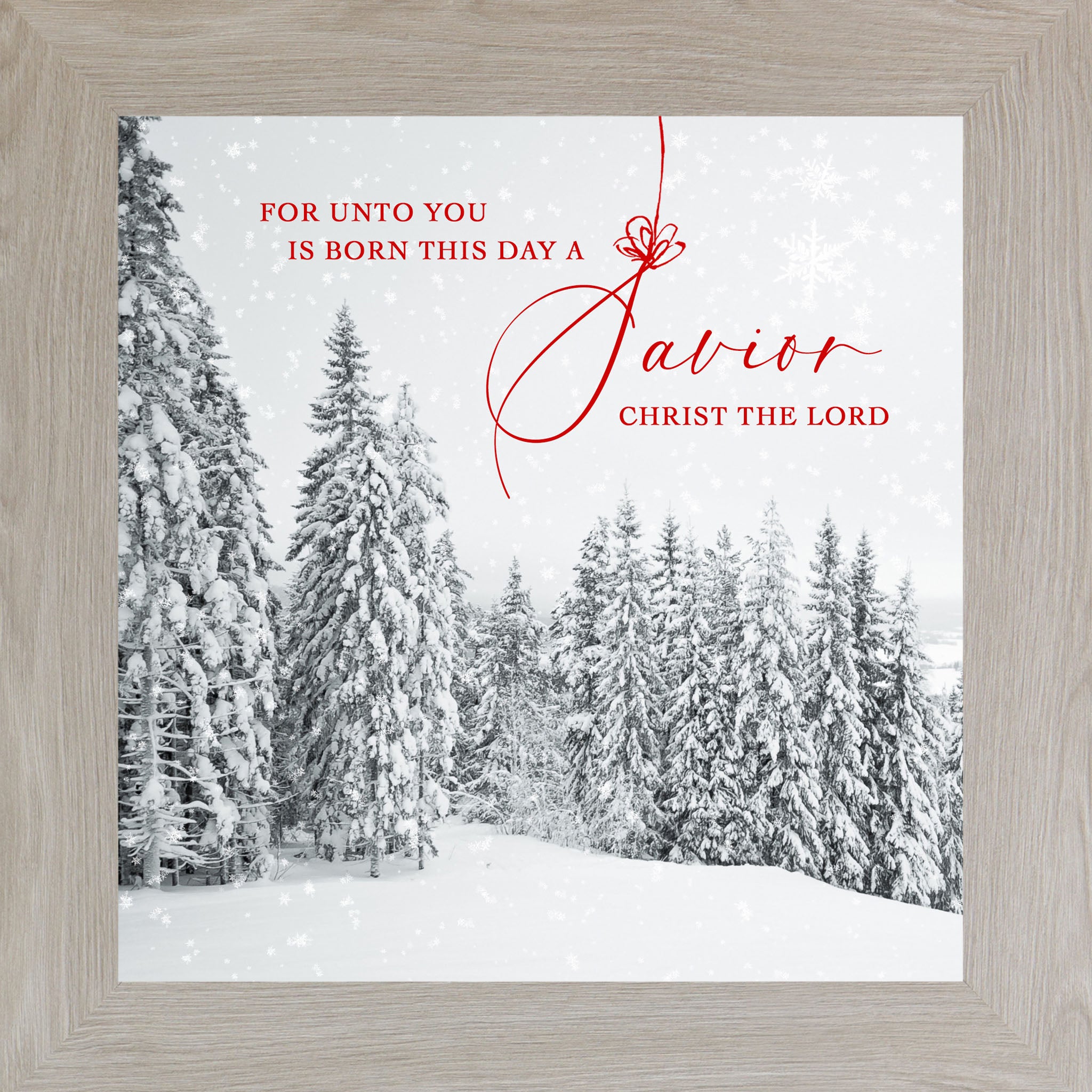 For Unto You Is Born This Day a Savior Wall Art – Christian Christmas Winter Decor (SN51) - Summer Snow Art