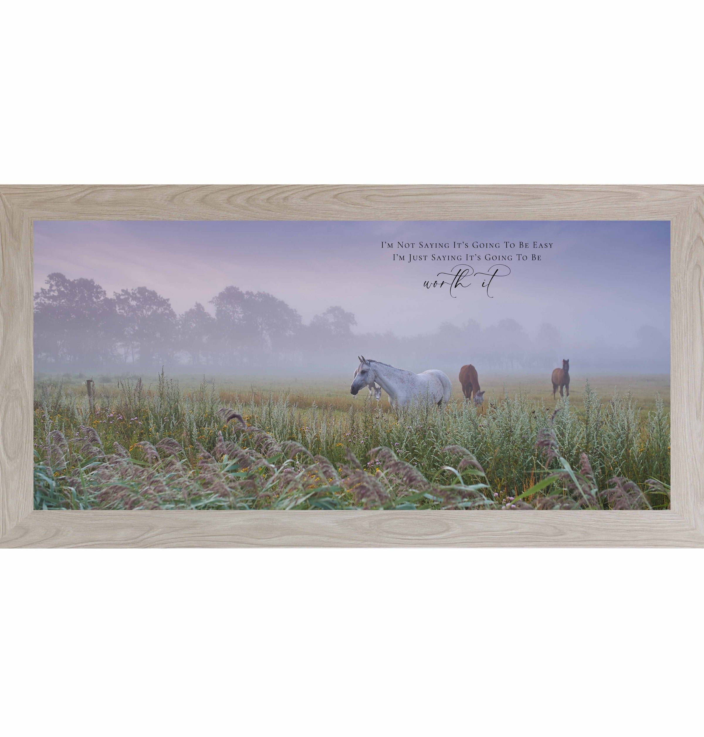 It’s Going To Be Worth It – Panoramic Horse Meadow Wall Art | SB743