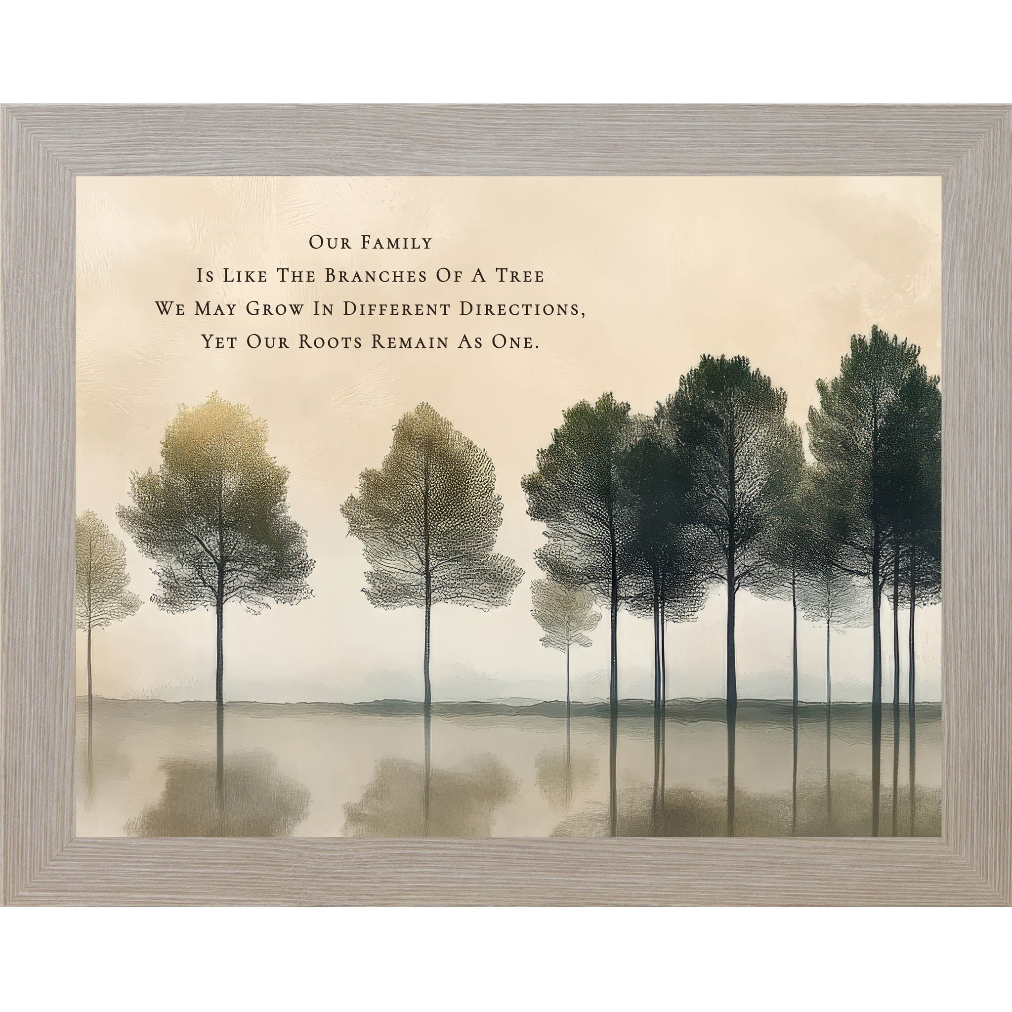 Our Family Is Like the Branches of a Tree – Framed Family Quote Wall Art (SB161) - Summer Snow Art
