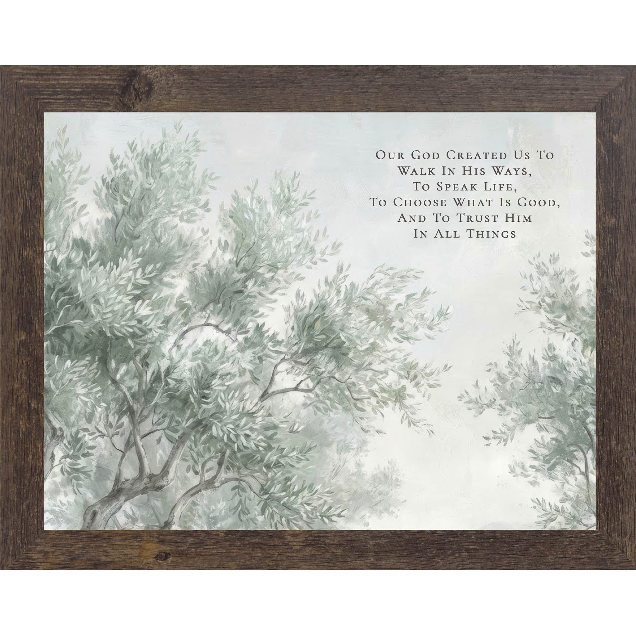 Walk in His Ways Wall Art – Christian Nature Scripture Decor, Peaceful Faith Art (SB152)