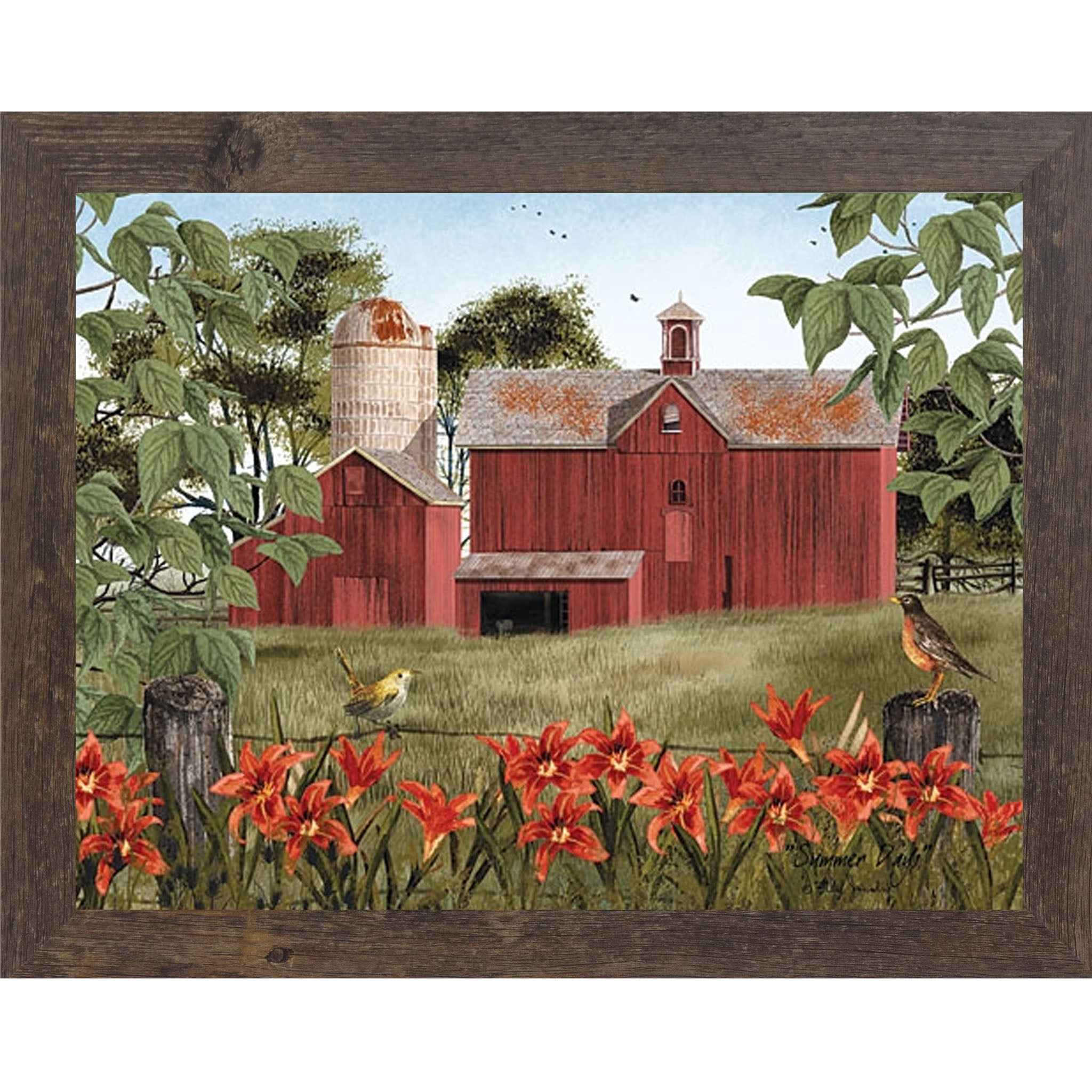 Summer Days – Farm & Country Framed Wall Art by Billy Jacobs | Americana Barn Decor (BJ1036) - Summer Snow Art