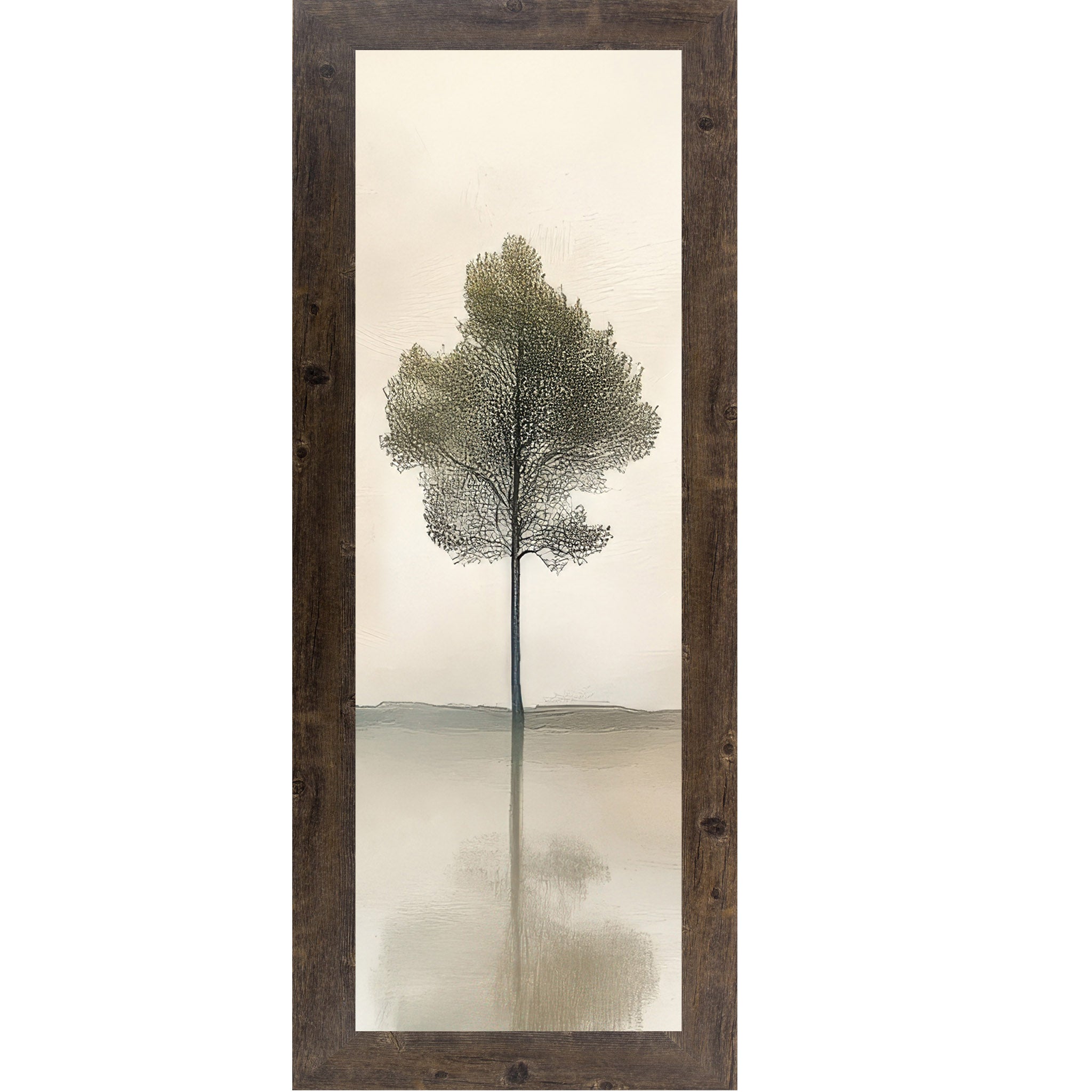 Standing Quietly – Minimalist Tree Wall Art, Calm Solitude Nature Decor, Neutral Landscape (SB904) - Summer Snow Art