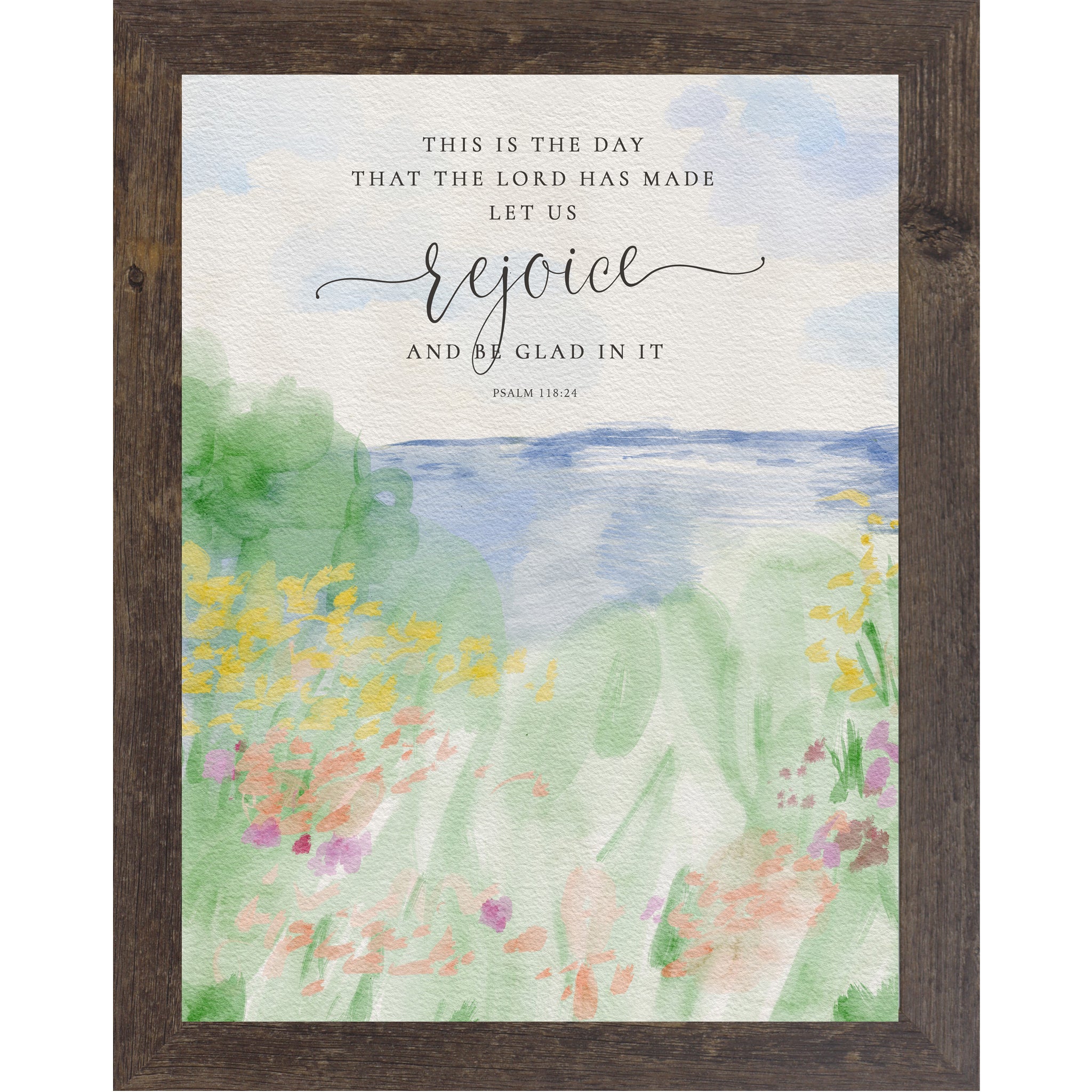 This Is the Day Wall Art – Psalm 118:24 Watercolor Christian Decor | SB139