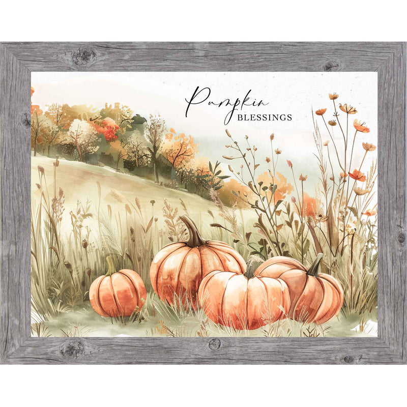 Pumpkin Blessings Fall Wall Art with Pumpkins and Trees Wide OR Tall - NS351 & NS512